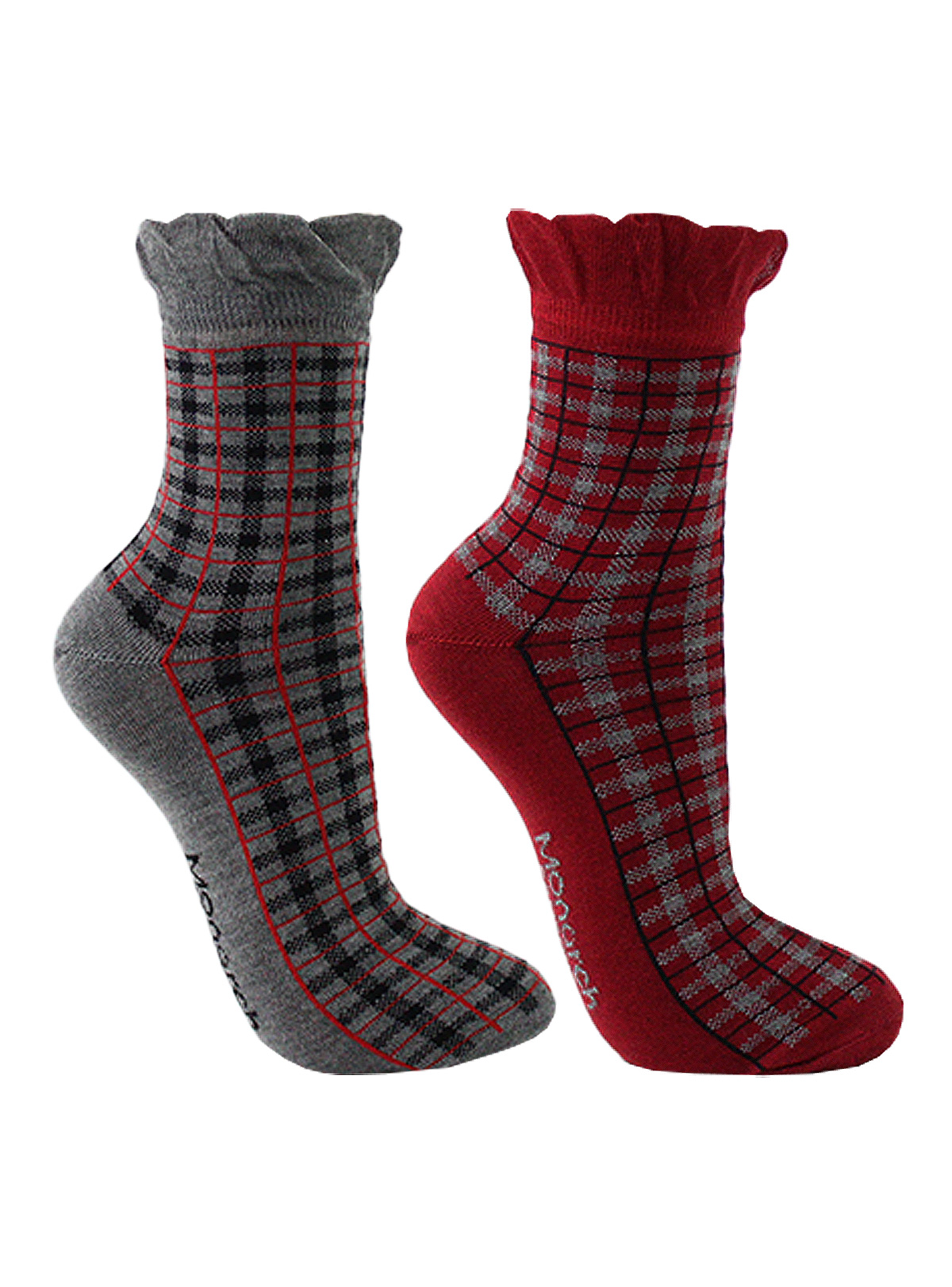 2 Pares Calcetín Bamboo Vuelos Escoses Largo 3/4 Monarch-0