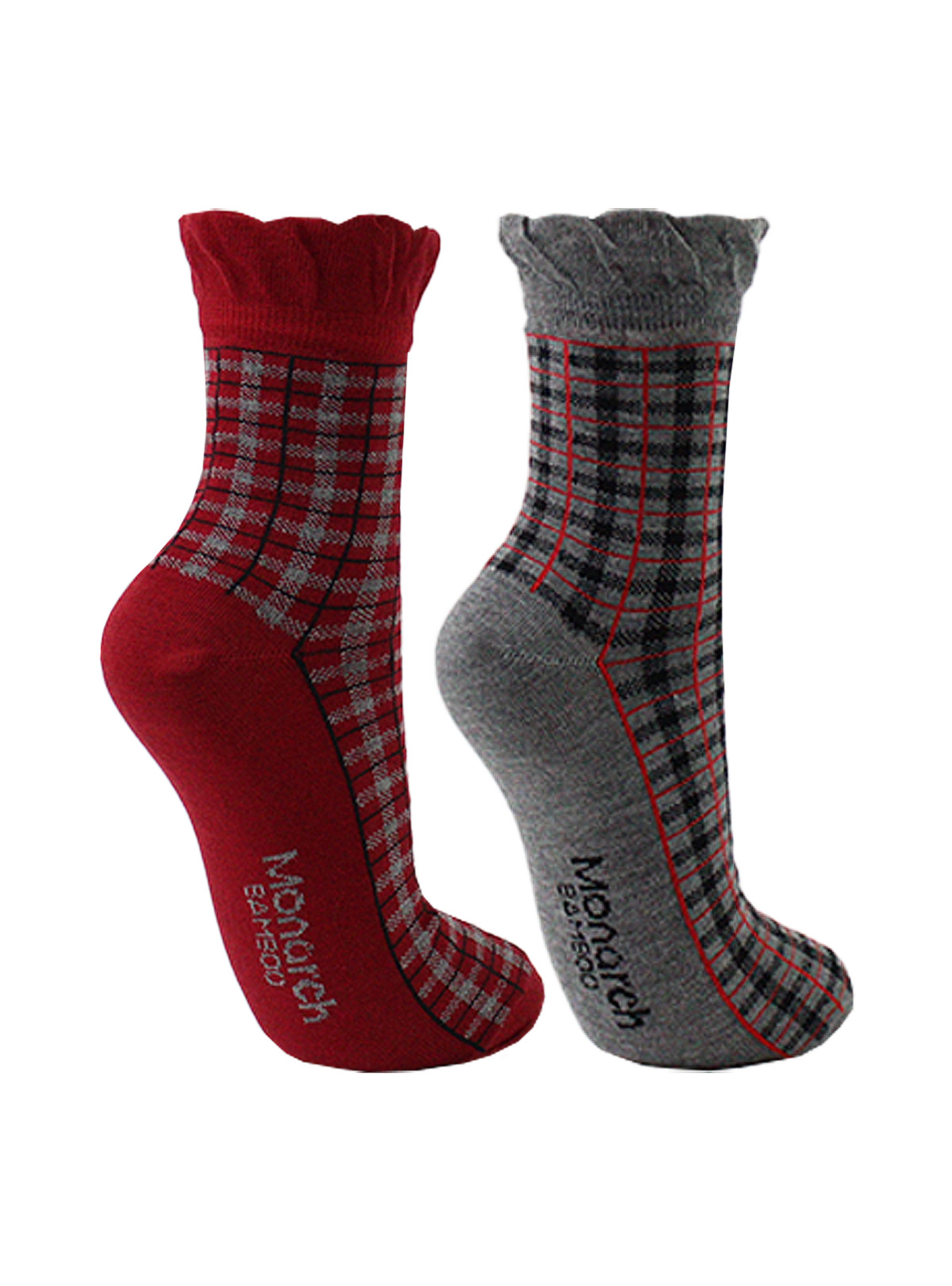 2 Pares Calcetín Bamboo Vuelos Escoses Largo 3/4 Monarch-1