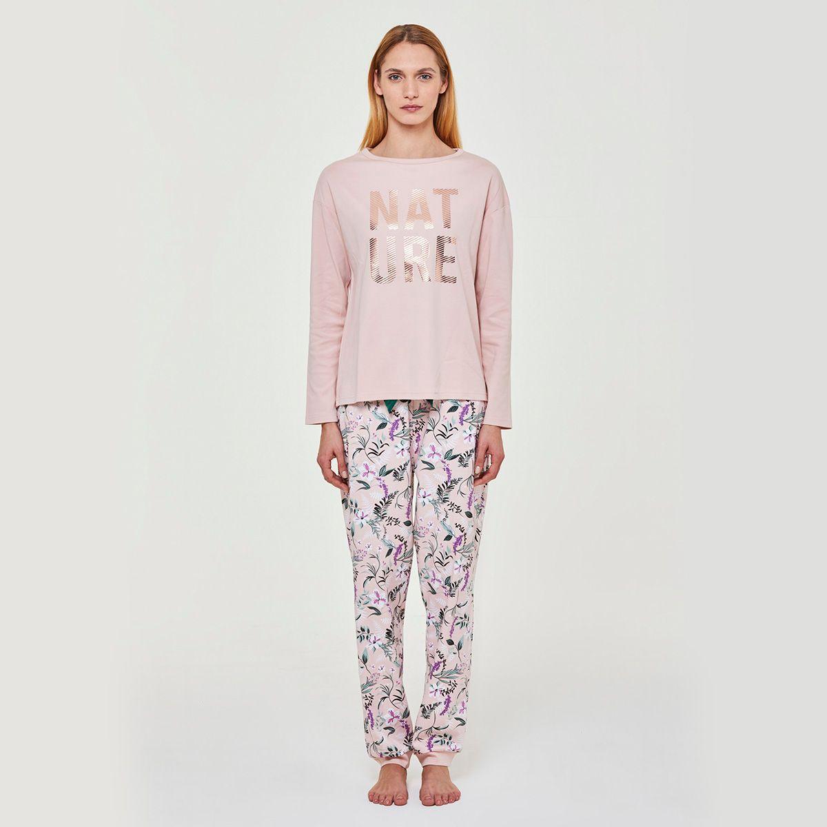 Pijama Algodón Ninfa Rosado Pompea-0