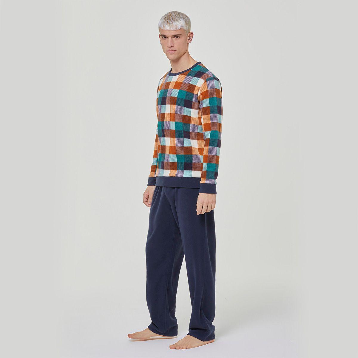 Pijama Micropolar Ginseng Azul Pompea-1