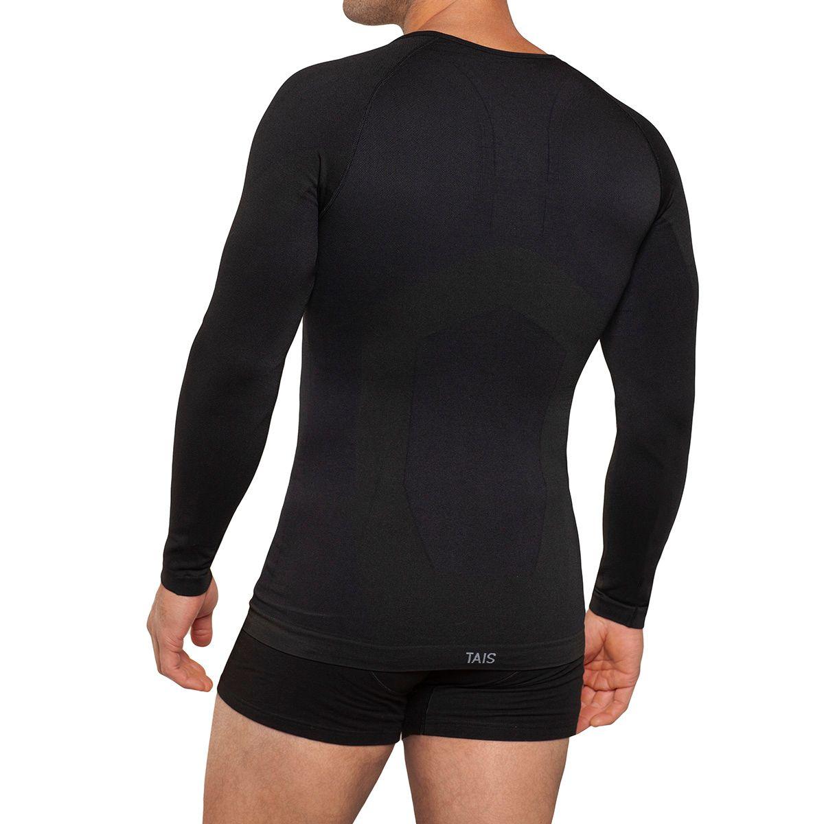 Camiseta Primera Capa Compresión Cobre Negro Tais-2