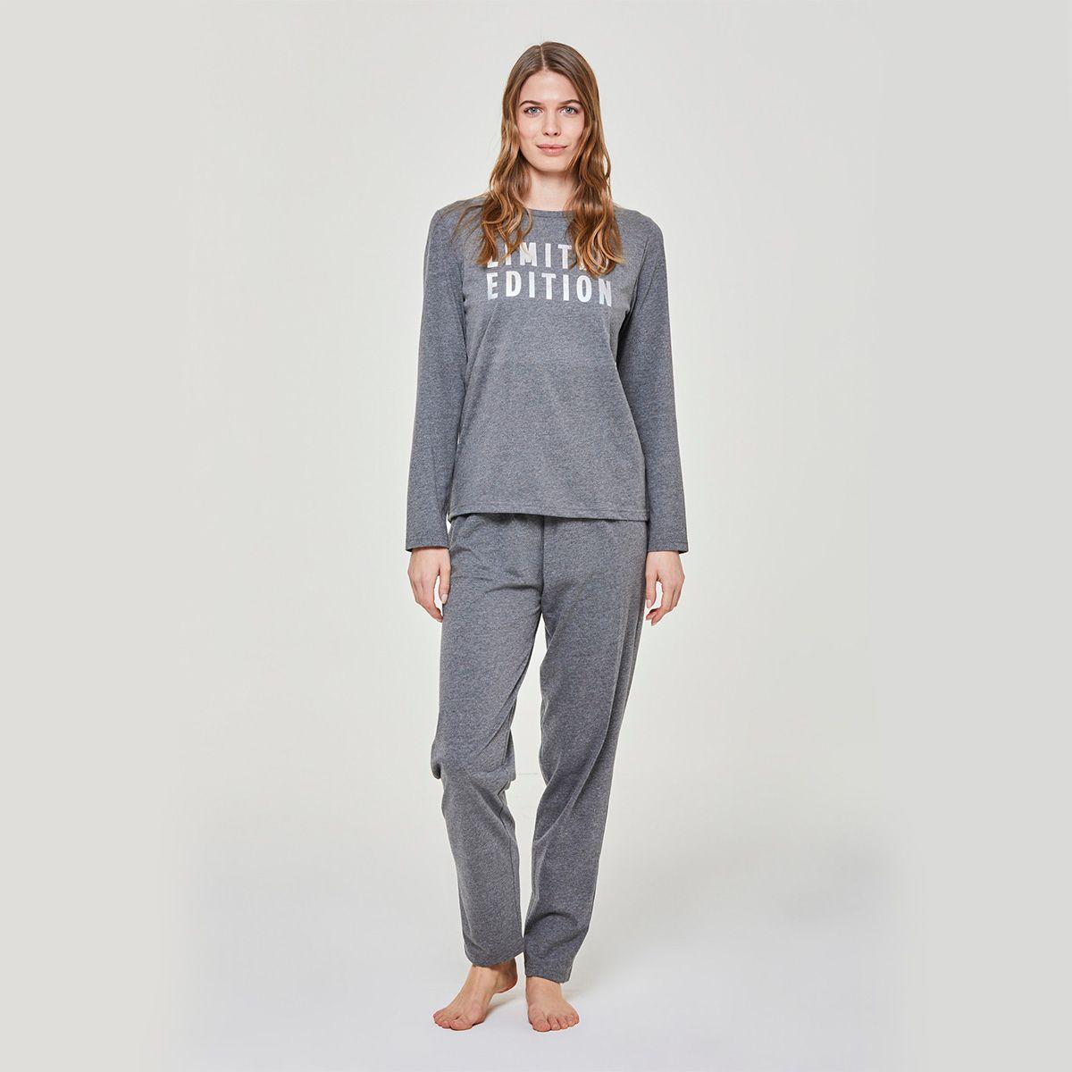 Pijama Algodón Verbena Melange Pompea-0