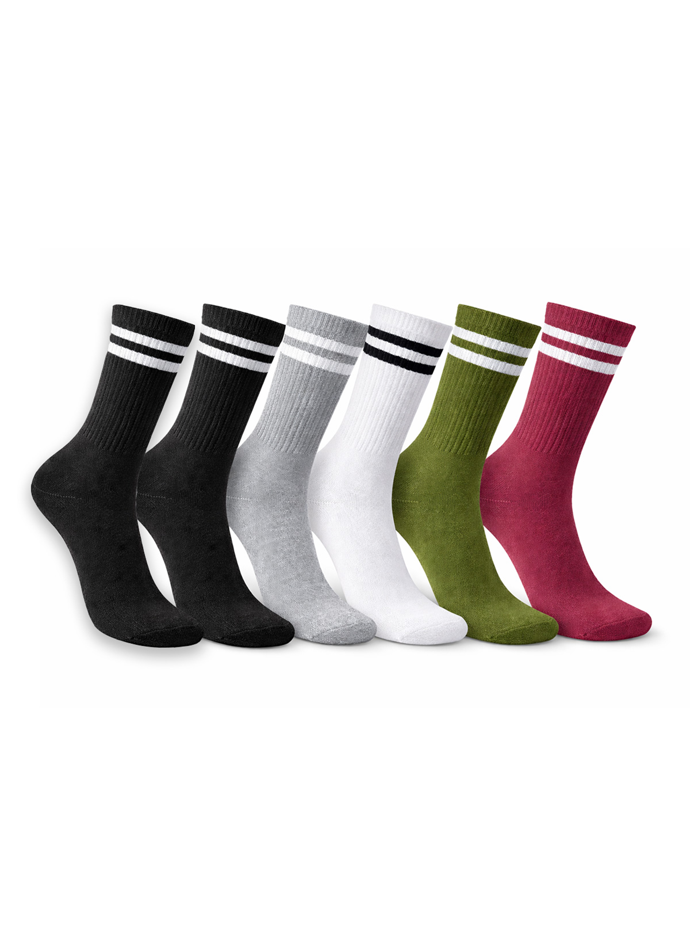 6 Pares Calcetín Deportivo Raya Largo 2/4 Monarch-0