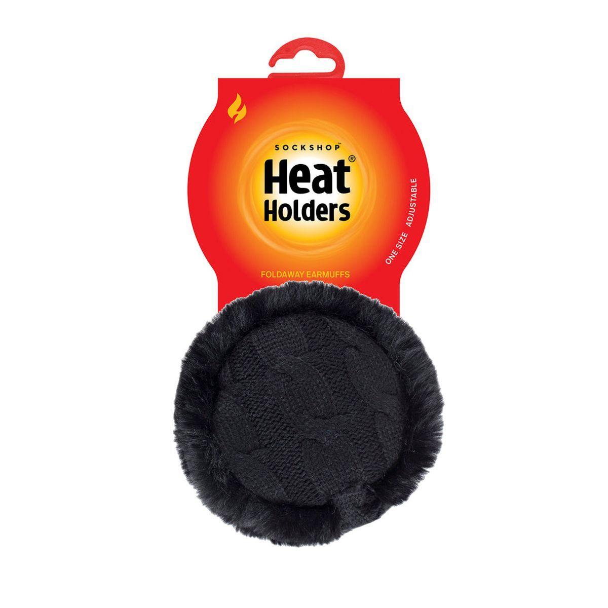 Orejeras Plegables Térmicas Negro Heat Holders-1