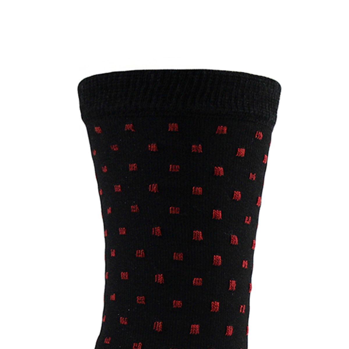 2 Pares Calcetín Bamboo Relieves Largo 3/4 Negro-3