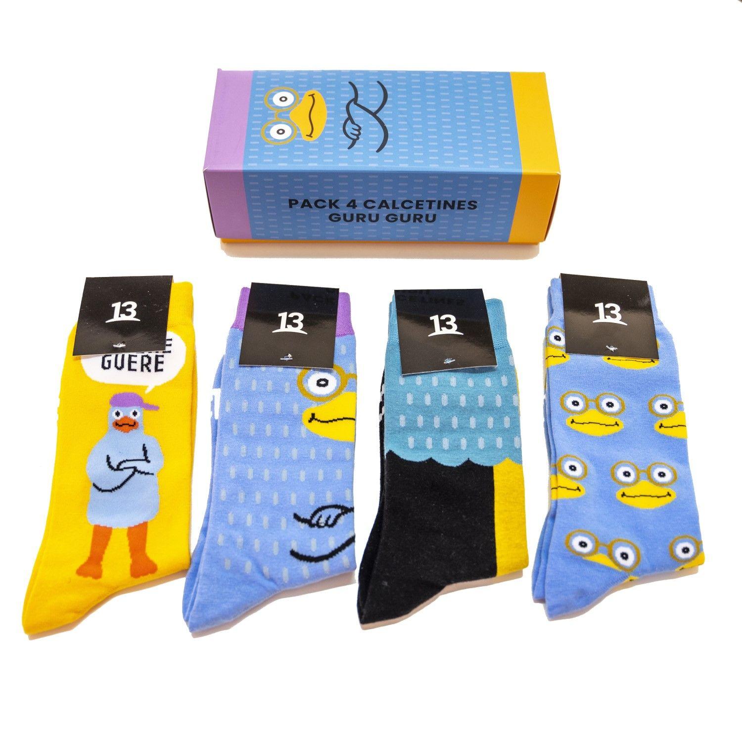 4 Pares Calcetín Algodón Guru Guru-0