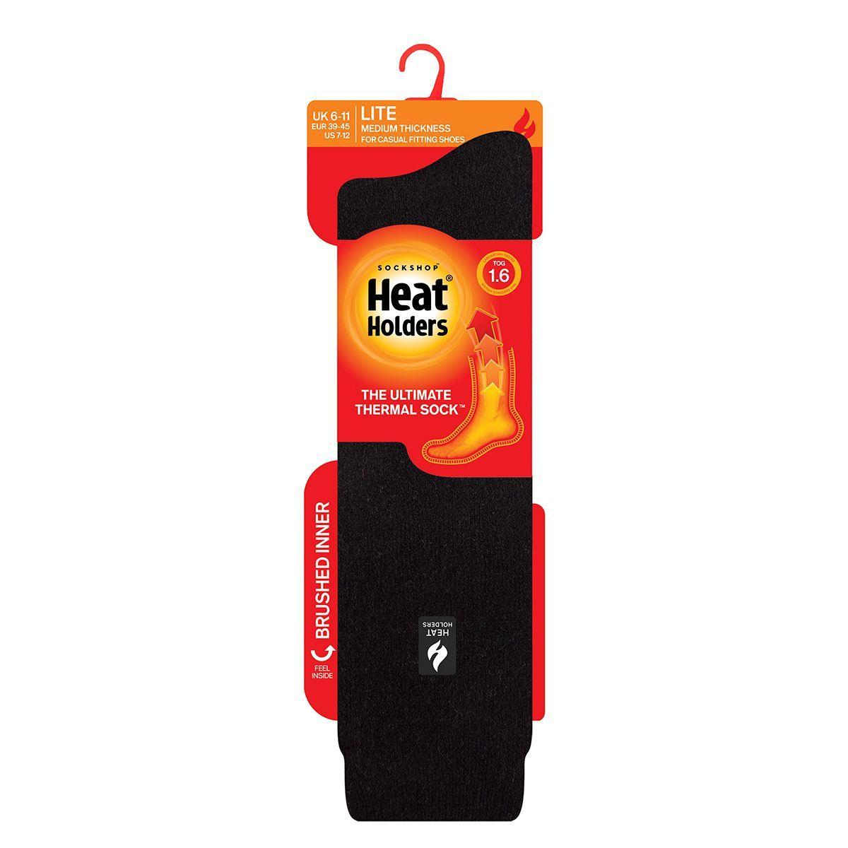 Calcetín Lite Kingfisher Negro Heat Holders-2