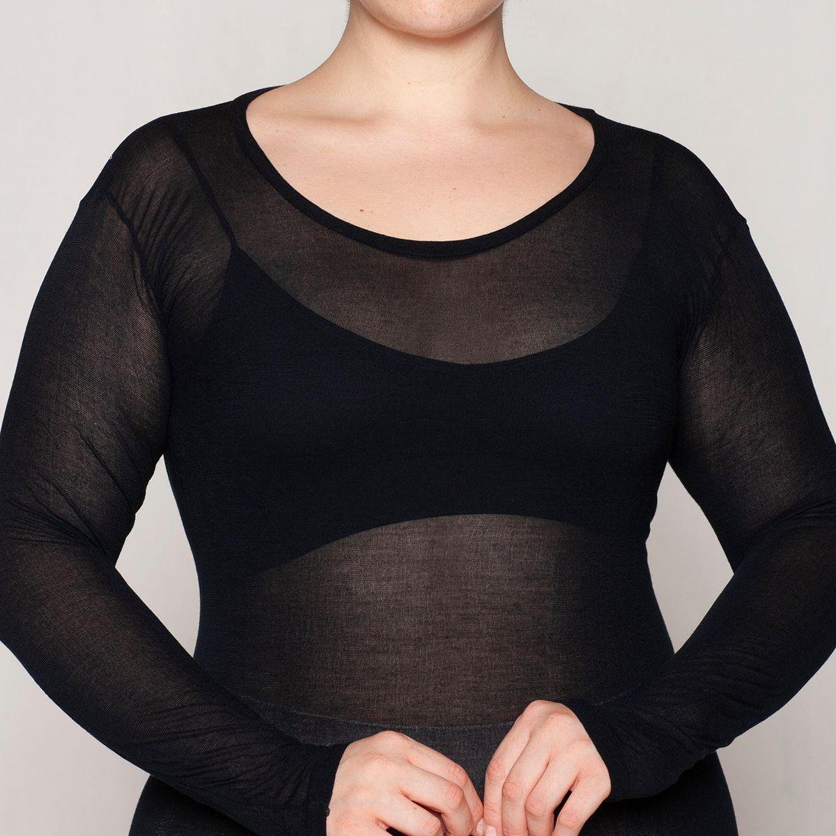 Polera Skin Top Escote Redondo Negro Lasst-4