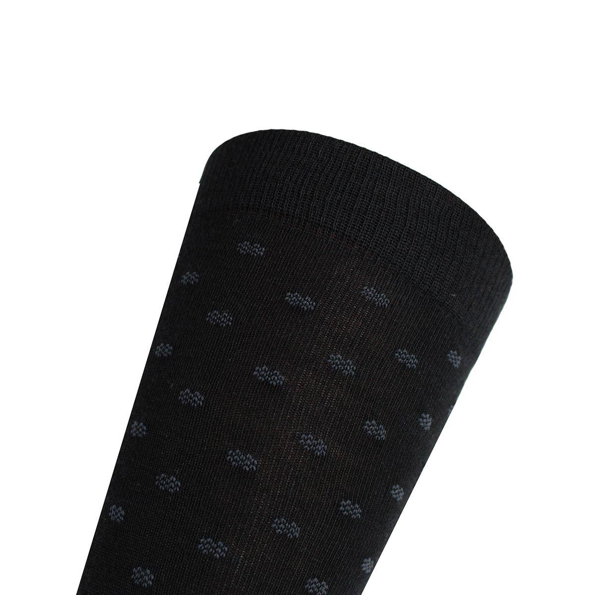 2 Pares Calcetín Bamboo Puntos Largo Americano Negro-2