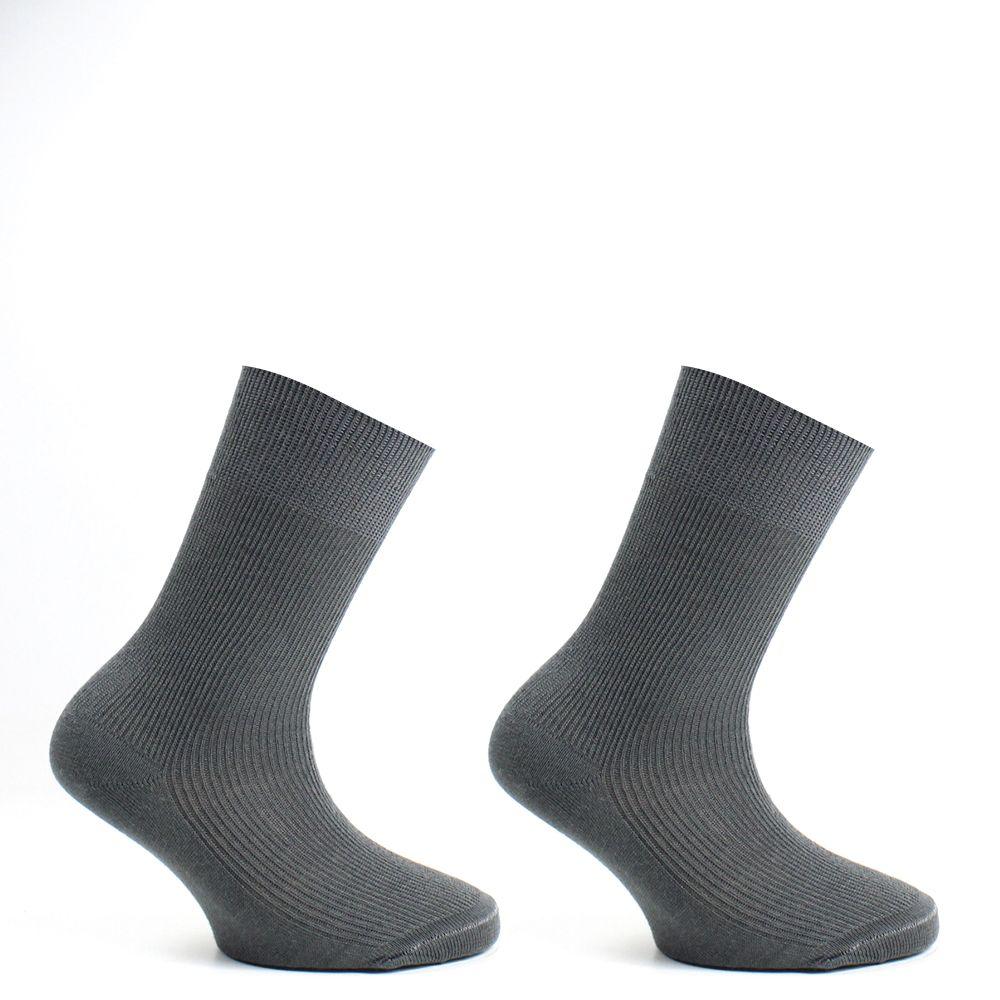 BIPACK SOQUETE ALGODON BAMBOO GRIS-2