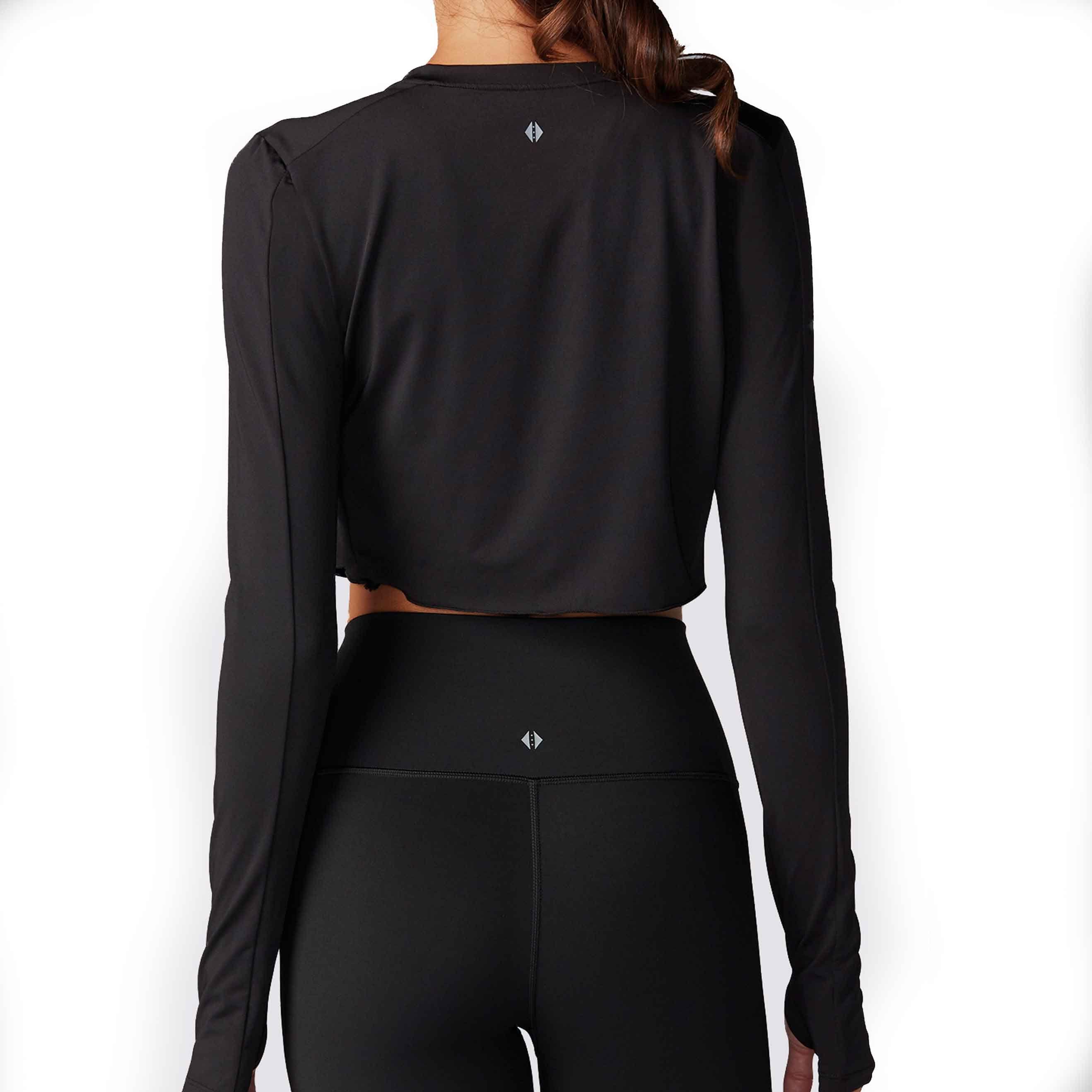 Pleated Long Sleeve Negro-1