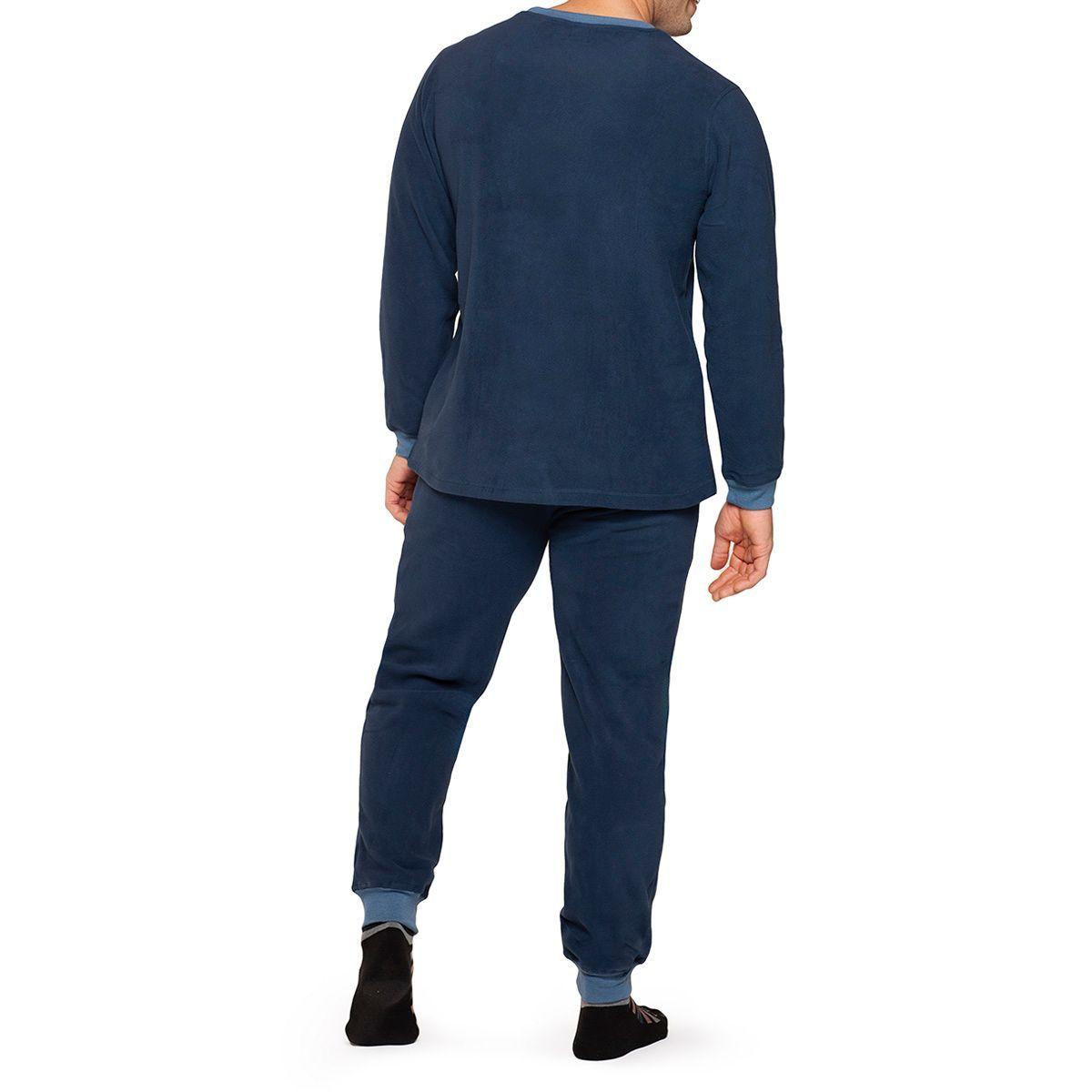 Pijama Polar Térmico Azul Heat Holders-2