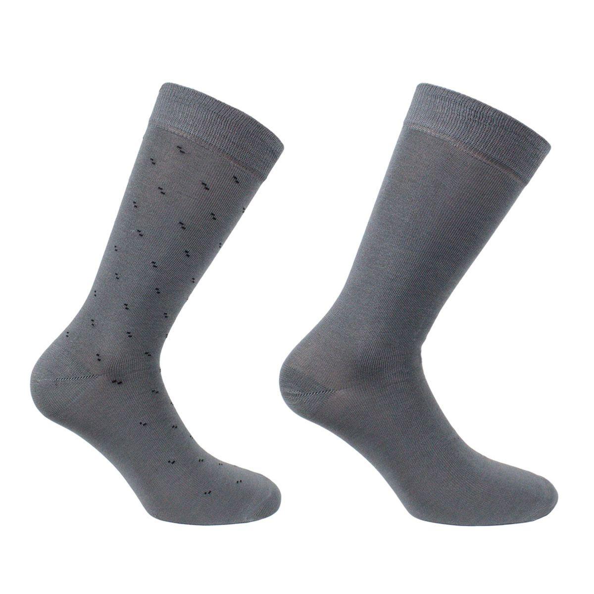 Bi-Pack Calcetin Hilo Diseño Plomo-0