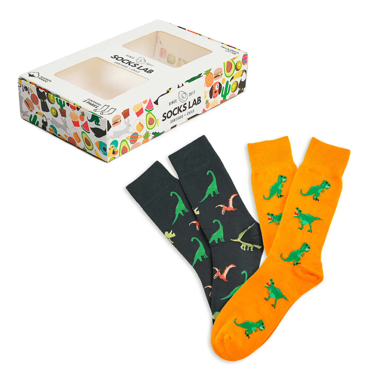 2 Pares Calcetín Algodón Peinado Jurassic Pack-0