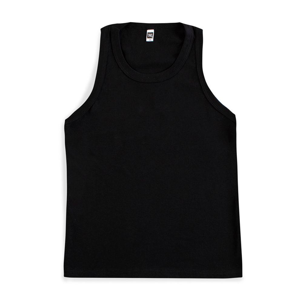 Camiseta Algodón Musculosa Negro-2