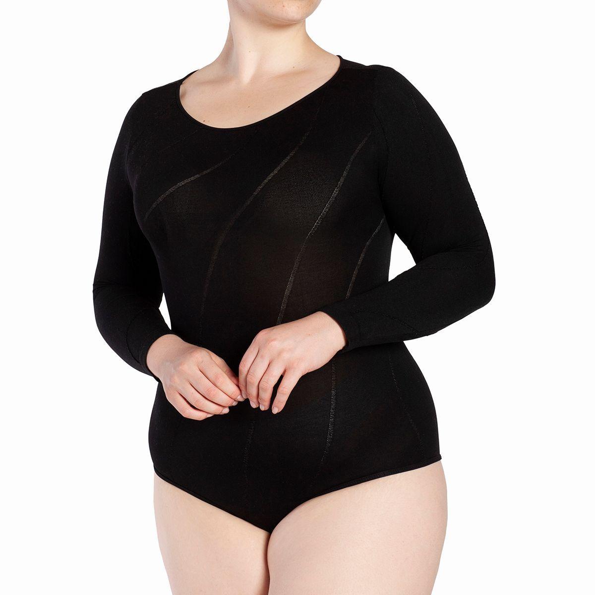 Polera Body Escote Polo Negro Lasst-2