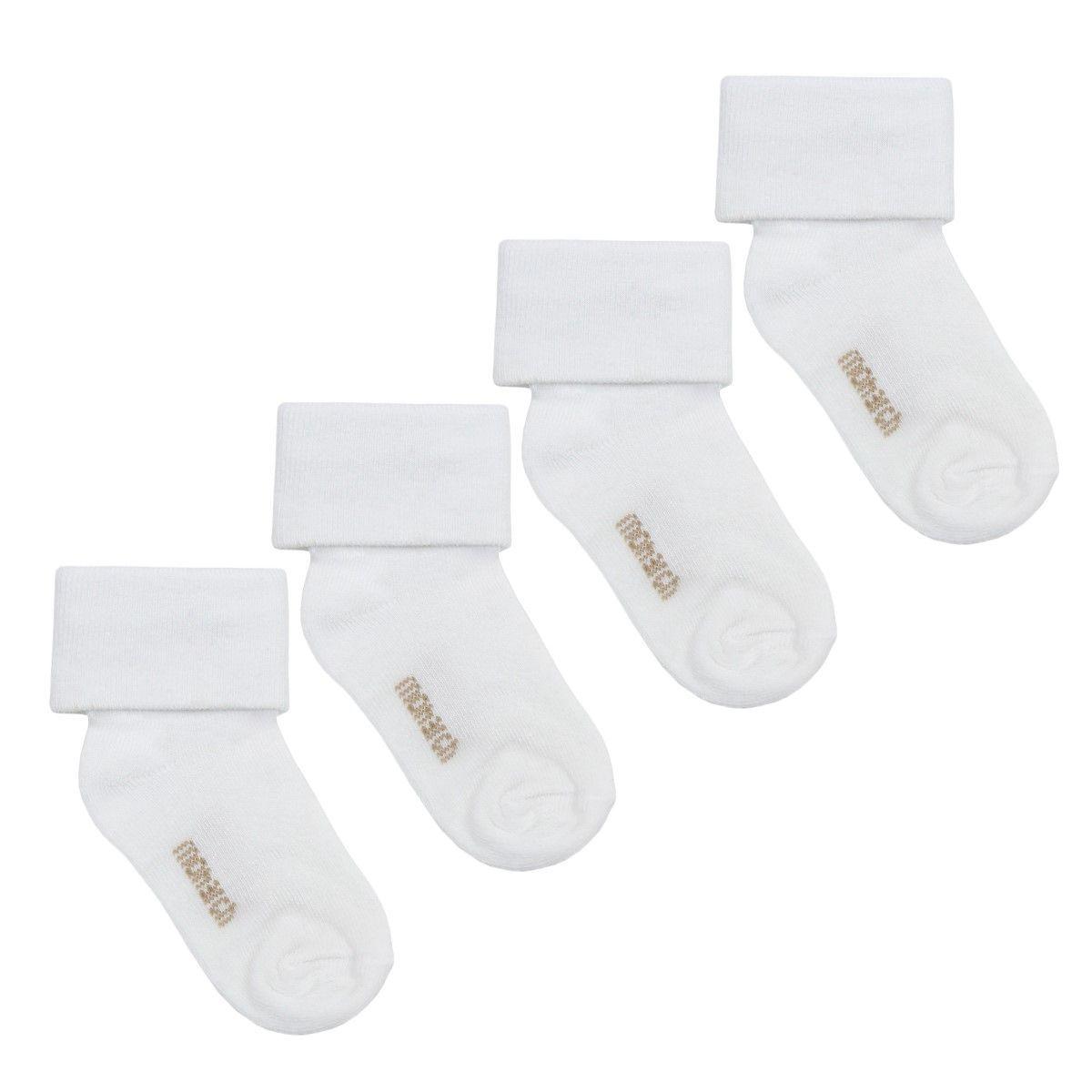 4 Pares Calcetines Bamboo Con Vuelta Blanco-0
