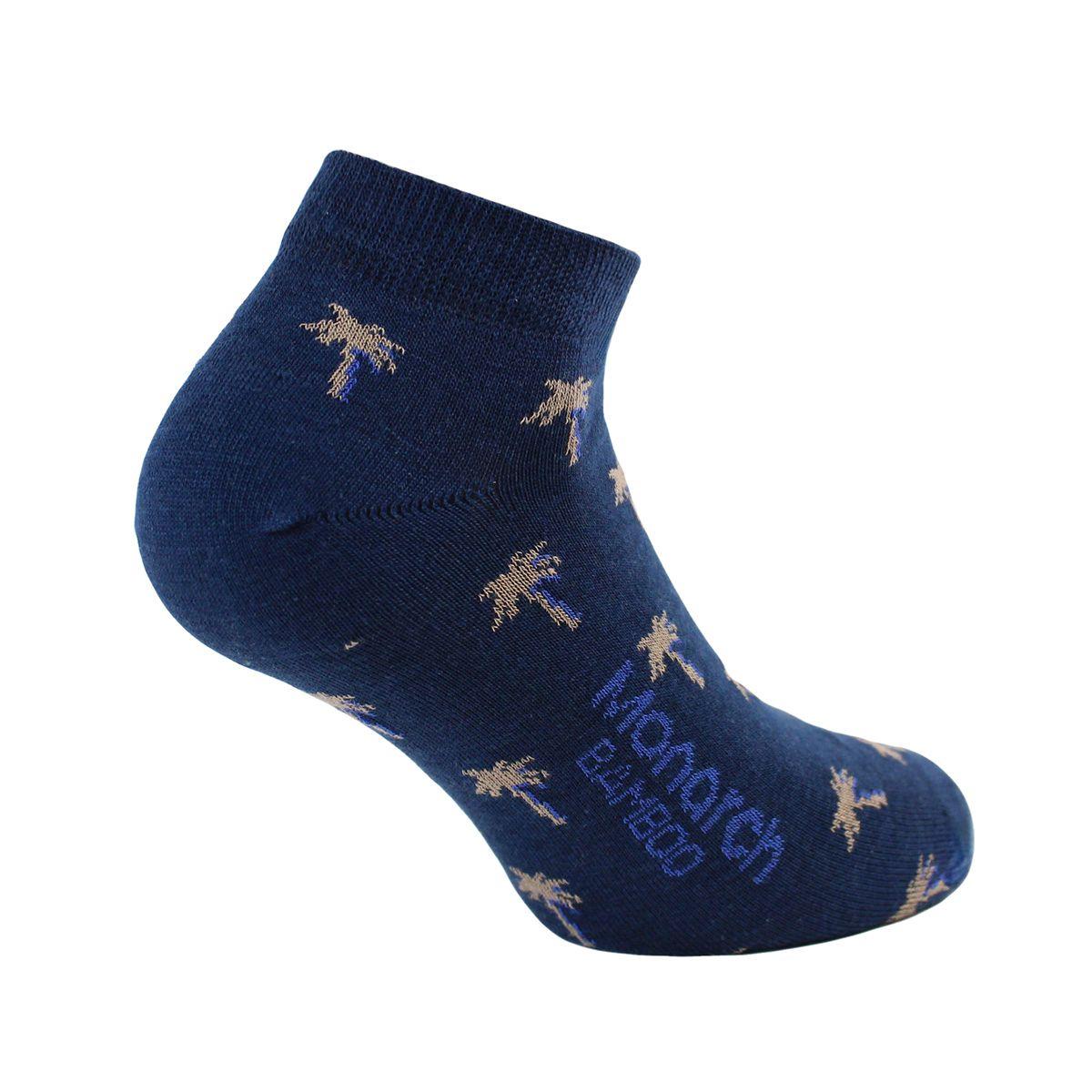 2 Pares Calcetín Bamboo Palmeras Largo 0/4 2 Azul-1