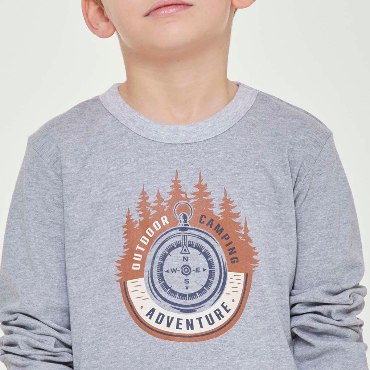 Pijama Algodon Yari Gris Pompea-2