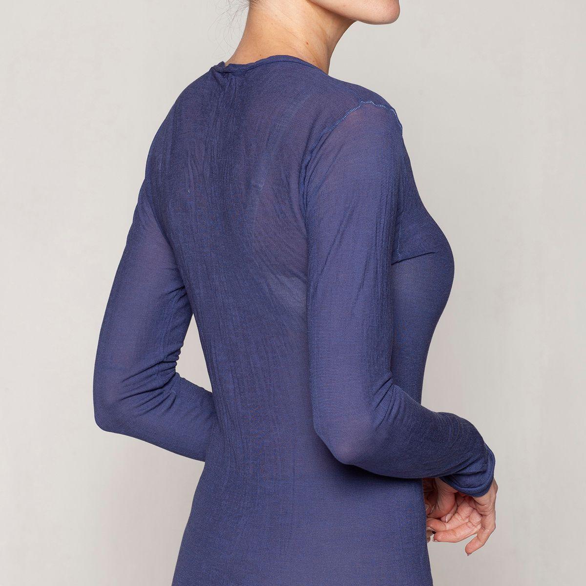 Polera Skin Top Escote Redondo Azul Lasst-2