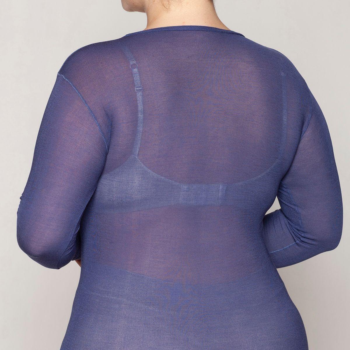 Polera Skin Top Escote Redondo Azul Lasst-5