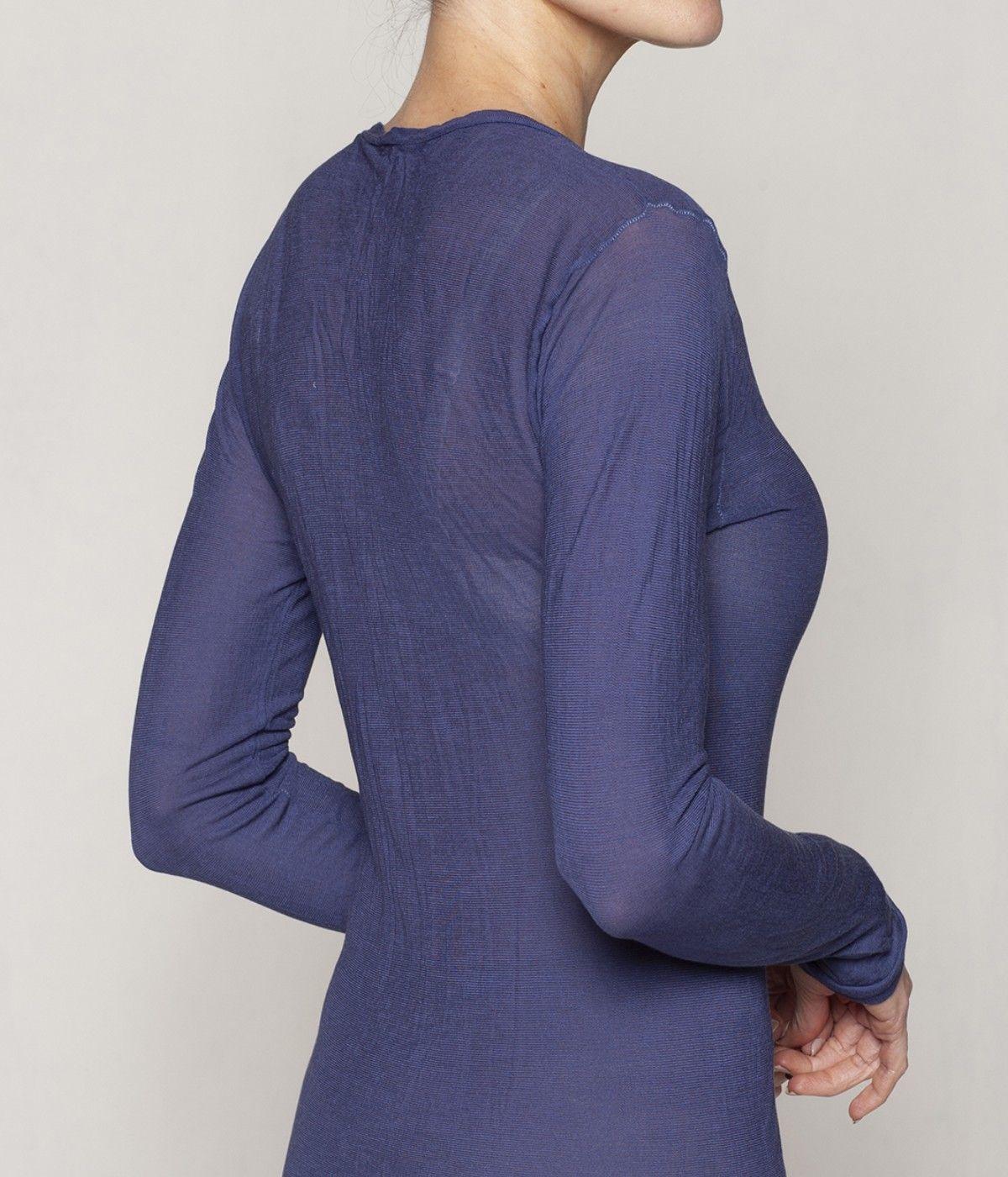 Polera Skin Top Escote Redondo Azul Lasst-2