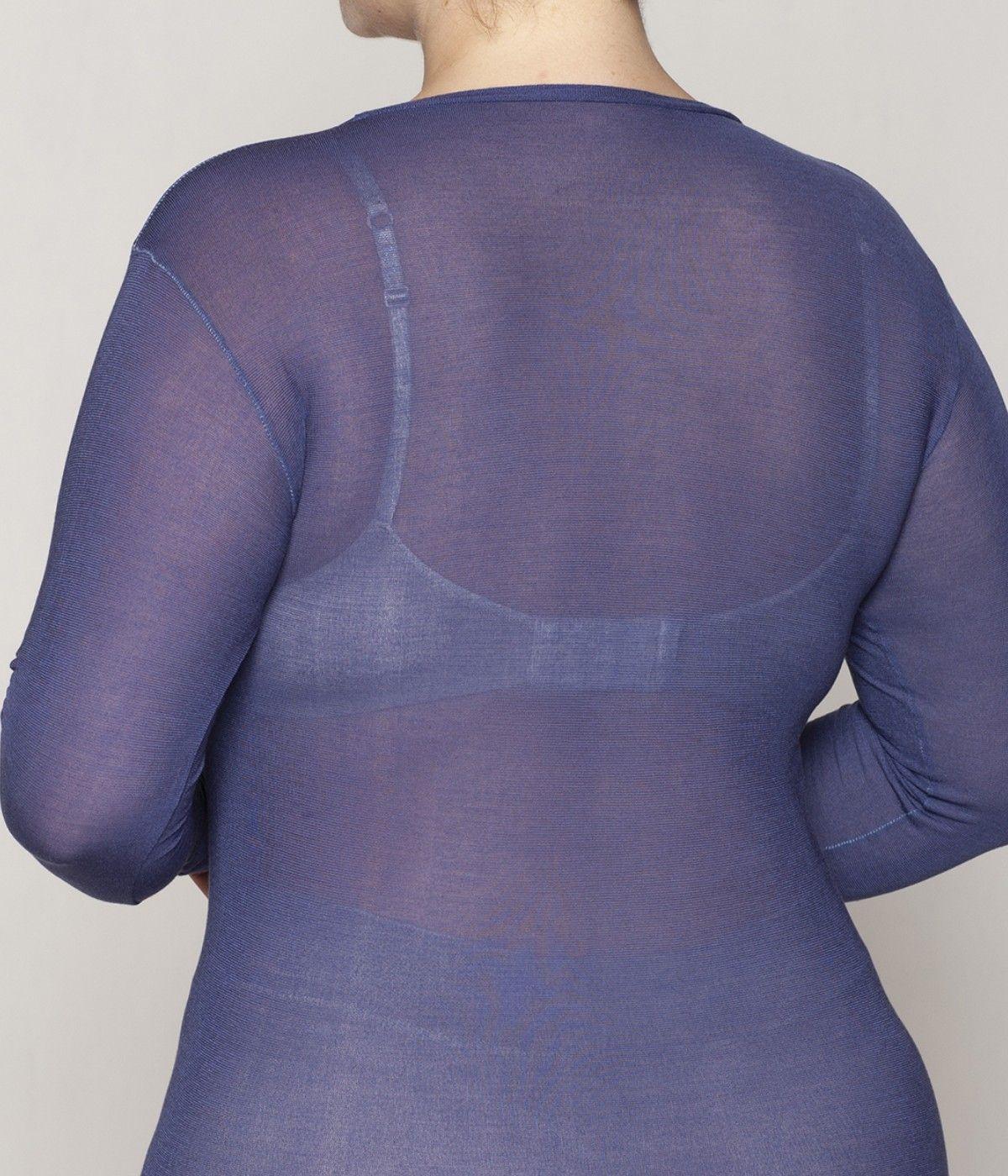 Polera Skin Top Escote Redondo Azul Lasst-4