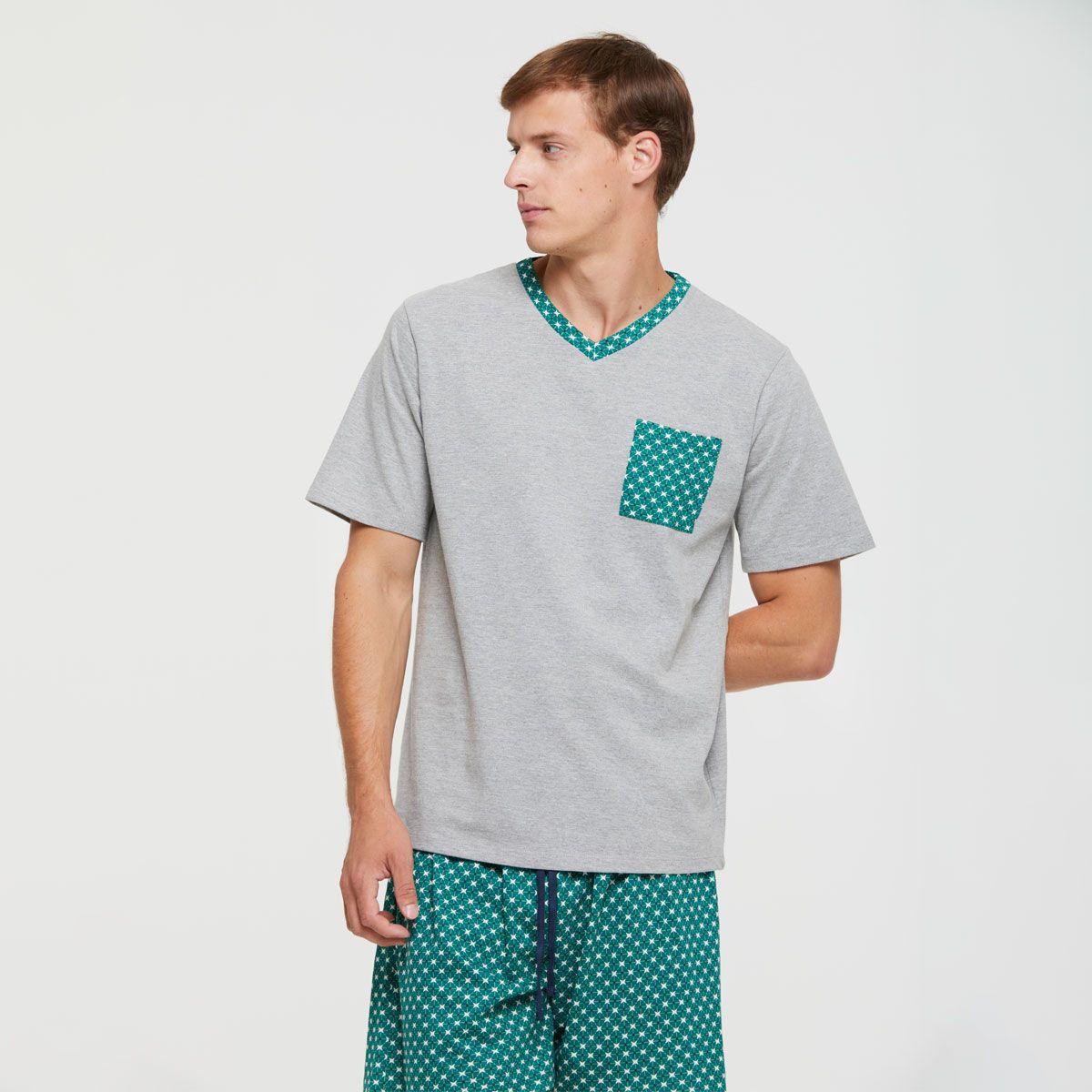 Pijama Short Augusto Verde Pompea-4