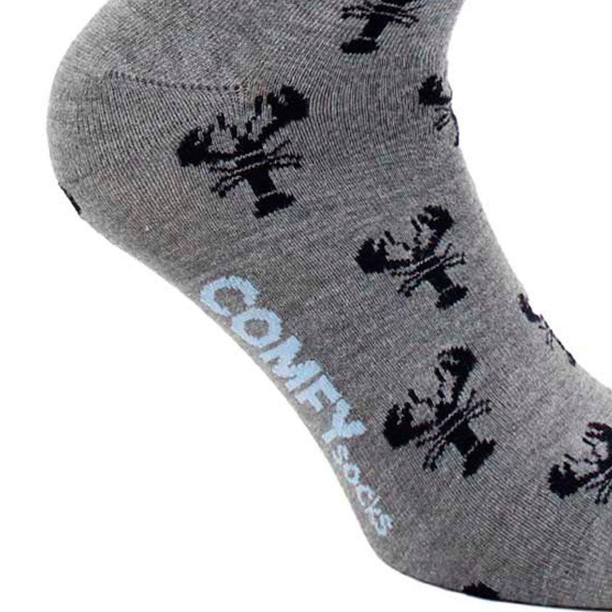 Calcetin Bamboo Escorpion Largo Americano Gris-1