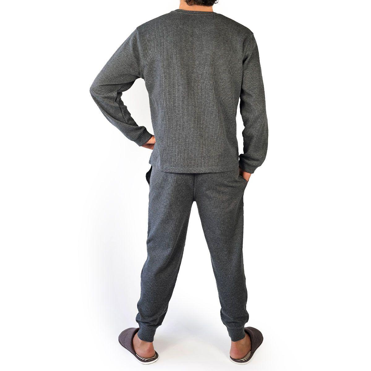 Pijama Térmico Hombre Gris Heat Holders-2