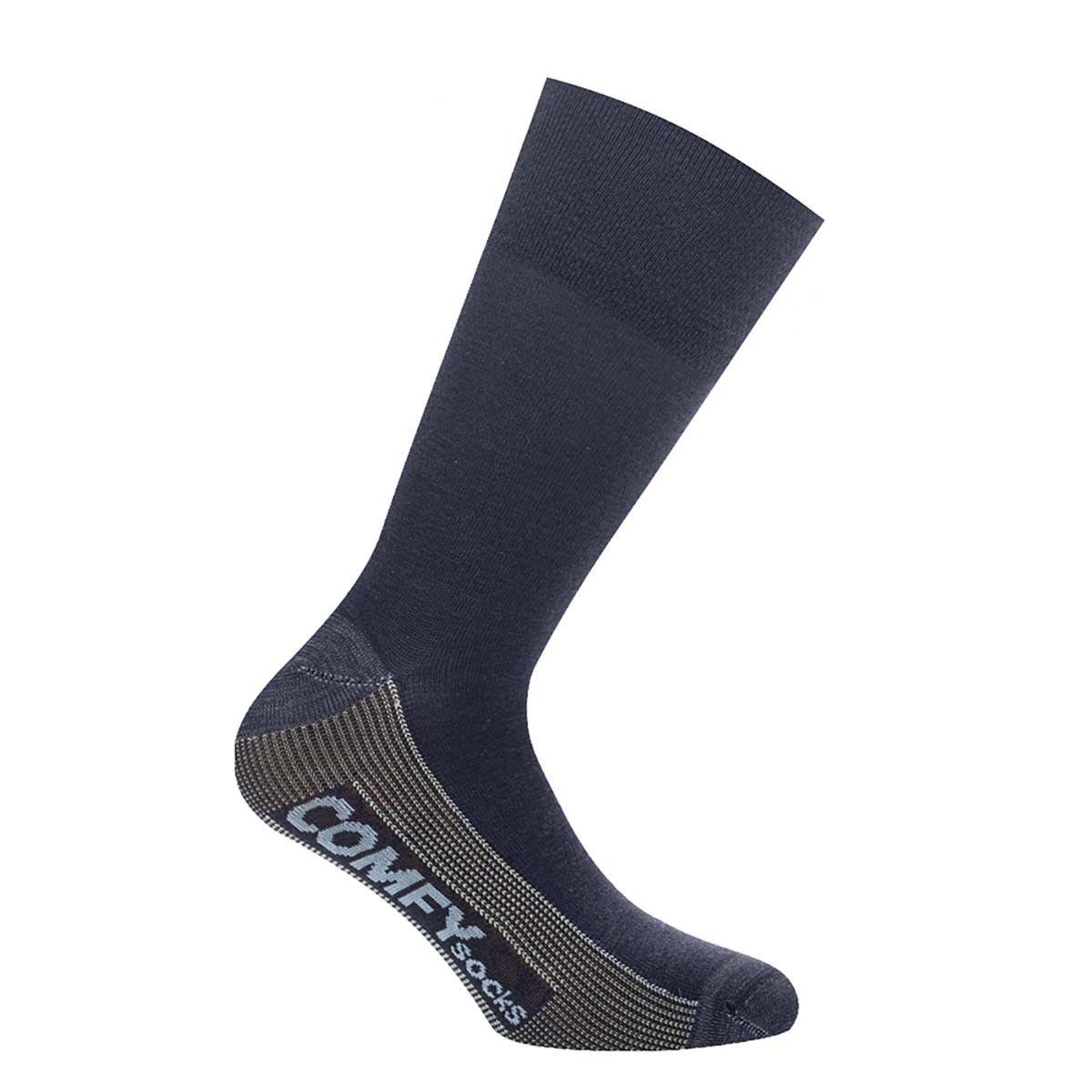 Calcetín Comfy Cobre Liso Azul Oscuro-0