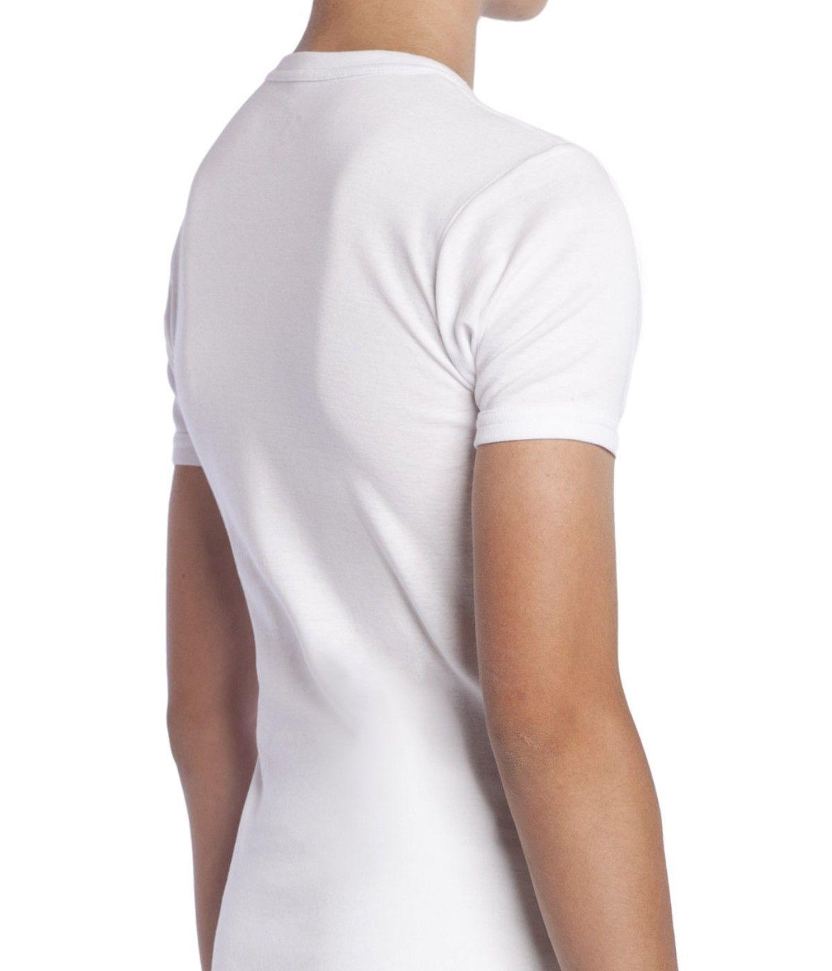 Camiseta Manga Corta Cuello Polo Lolo Algodón Blanco-1