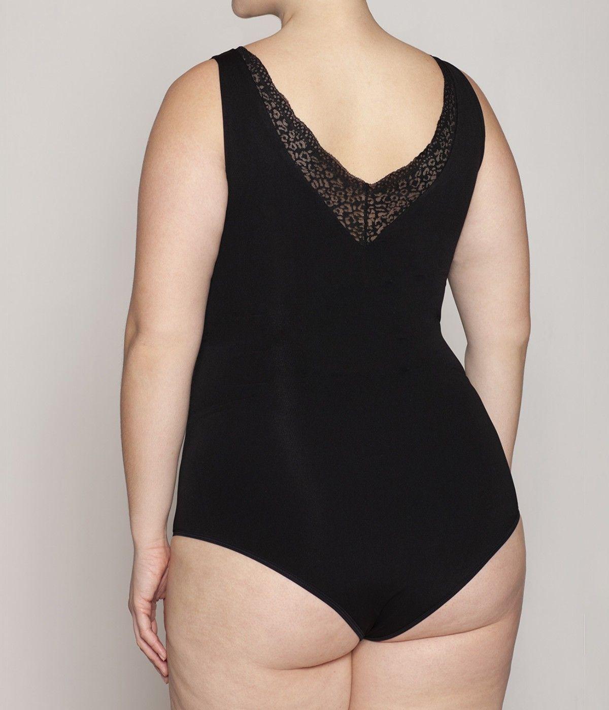 Polera Estilo Body Escote V Encaje Lasst-3