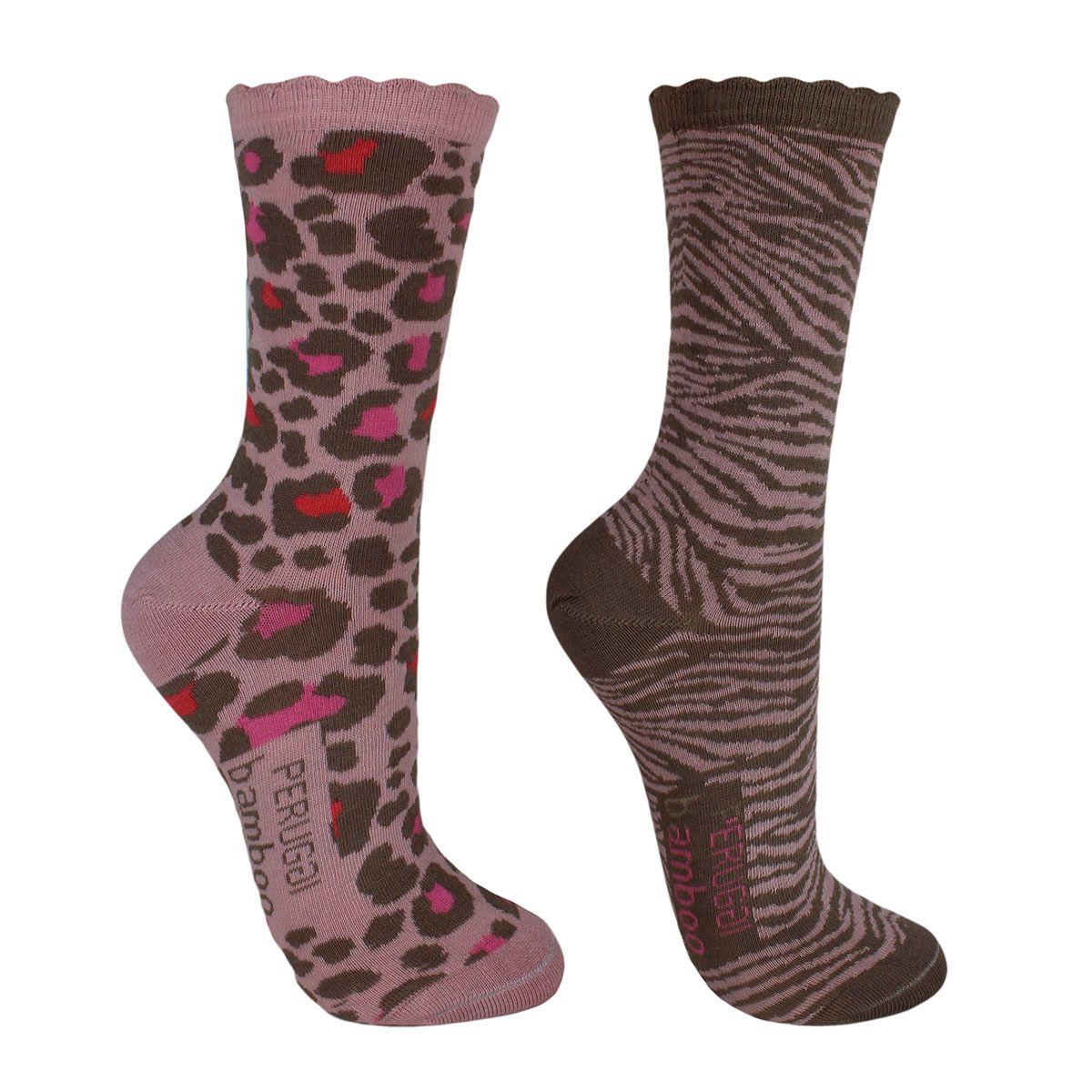 Calcetín Bi-Pack Bamboo Animal Malva Peruggi-0