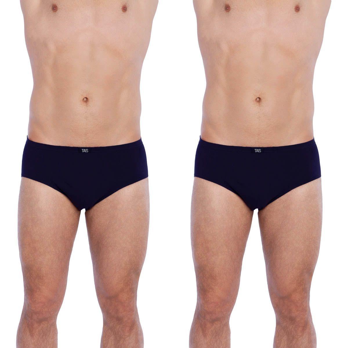 Bi-Pack Slip Clásico Algodón Azul-1