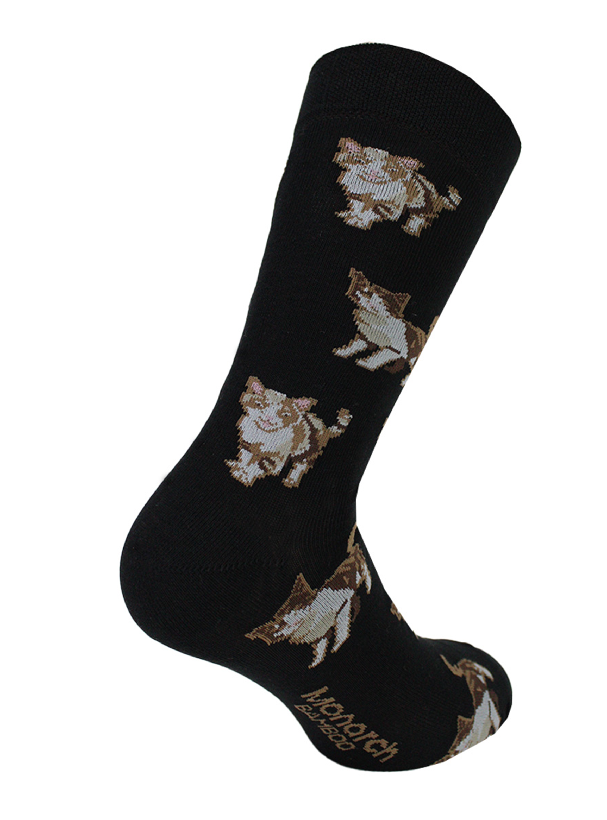 Calcetin Bamboo Gato Largo Americano Monarch-1