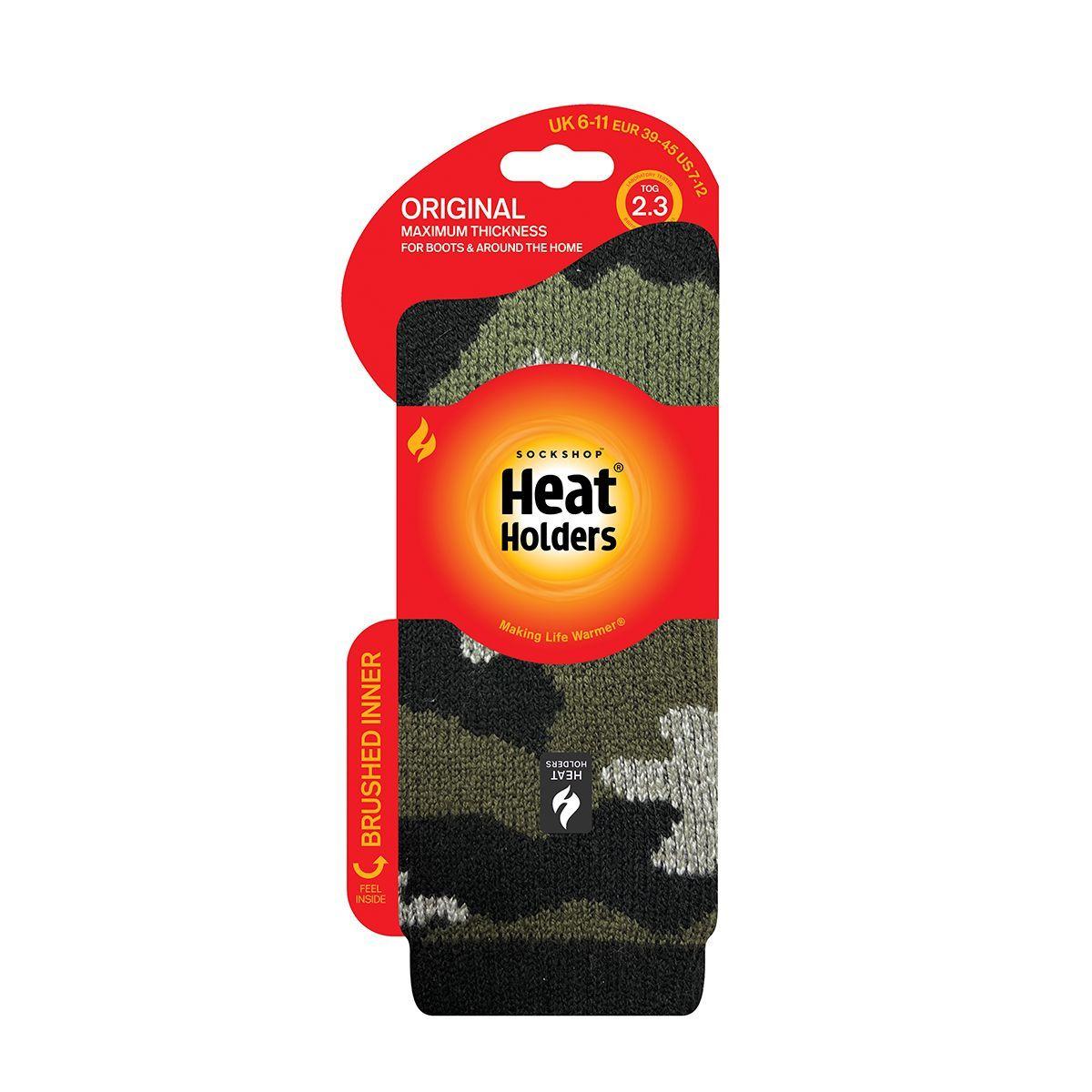Calcetín Original Jacquard Verde Musgo Heat Holders-2