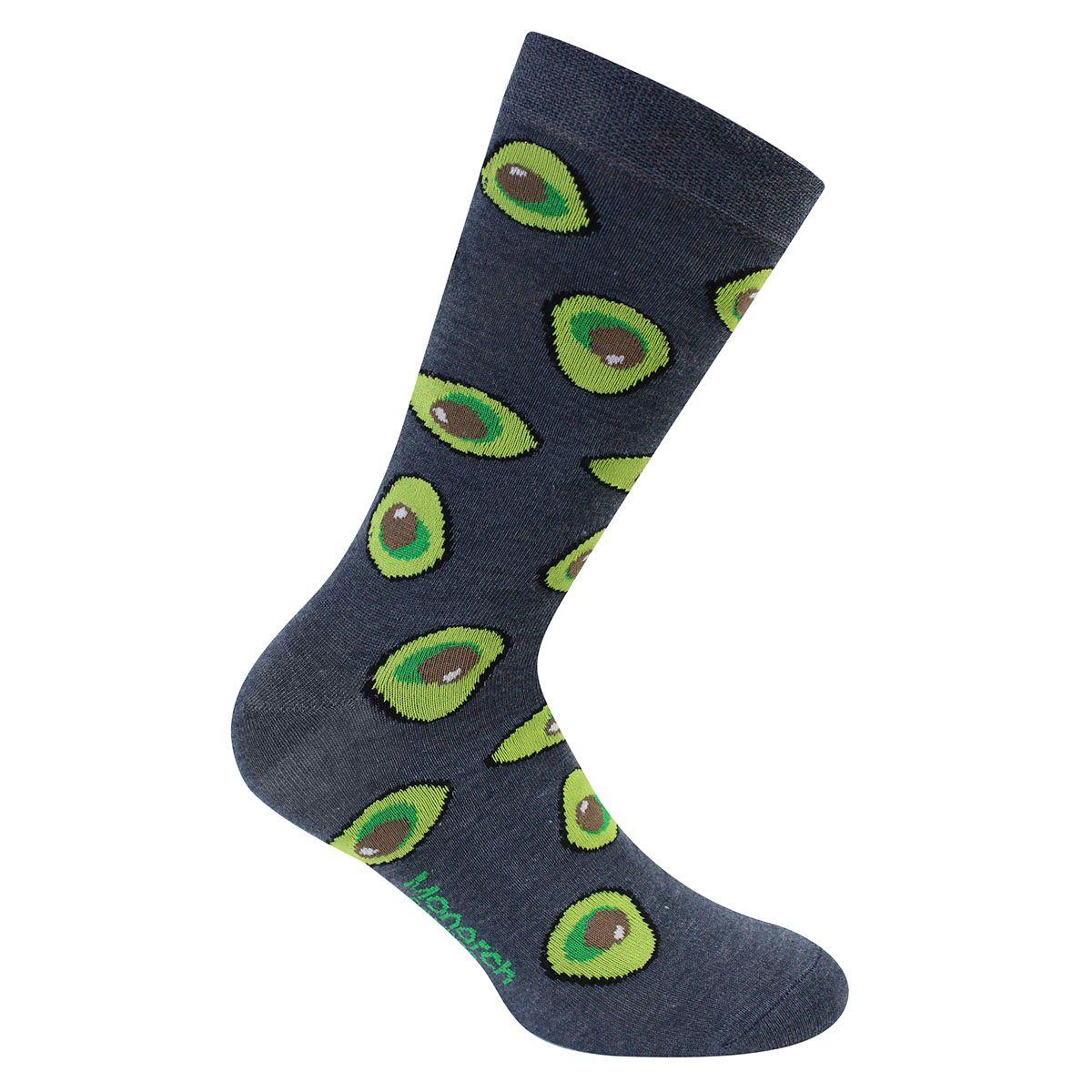 Calcetin Bamboo Diseño Paltas Largo Americano Jeans-0