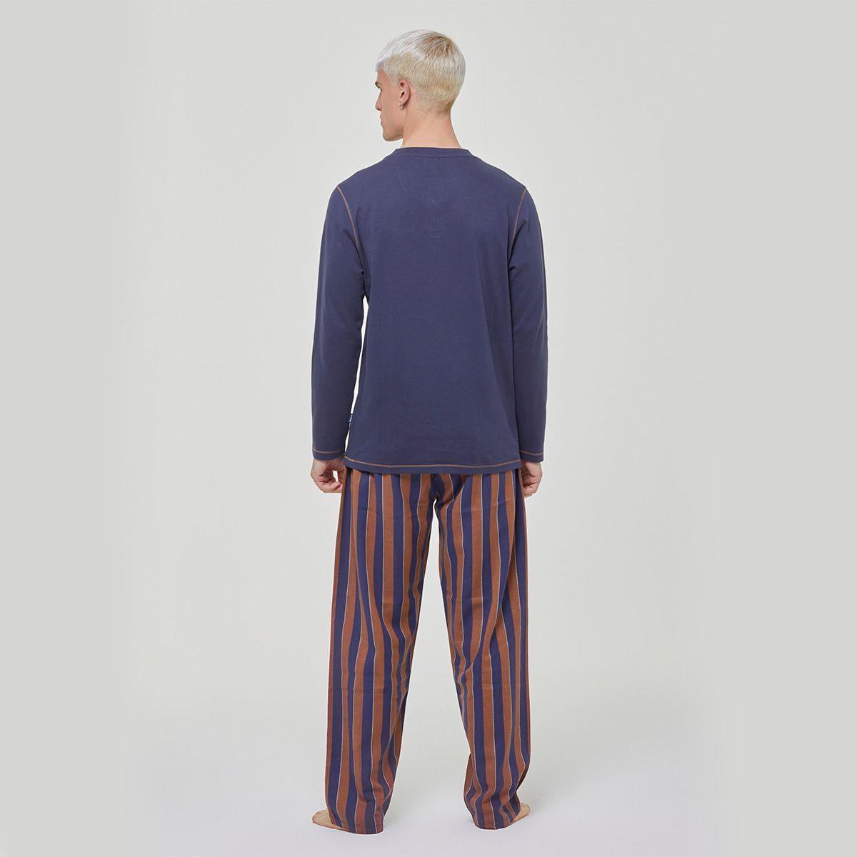 Pijama Franela Algodon Zenzero Azul Pompea-1