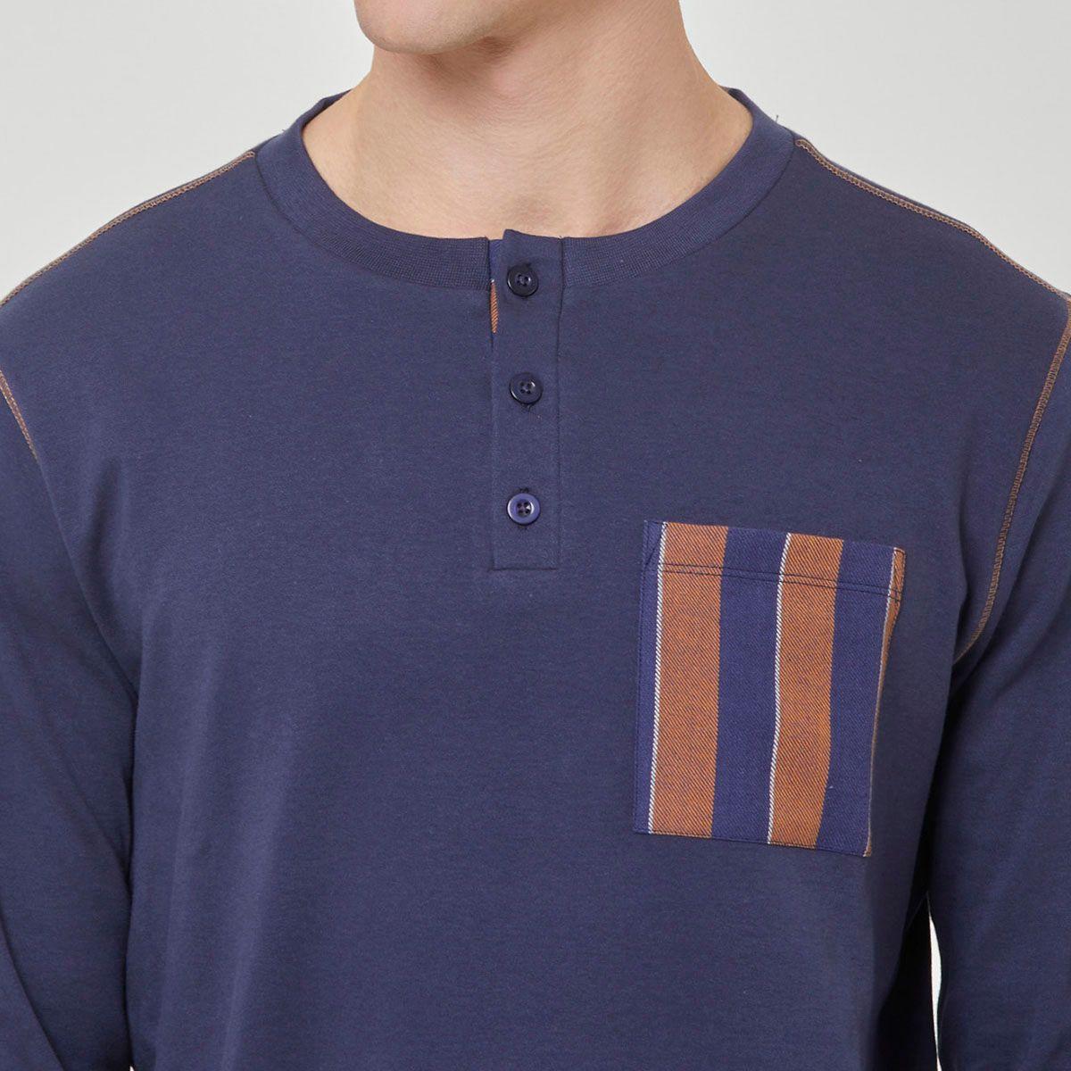 Pijama Franela Algodon Zenzero Azul Pompea-4