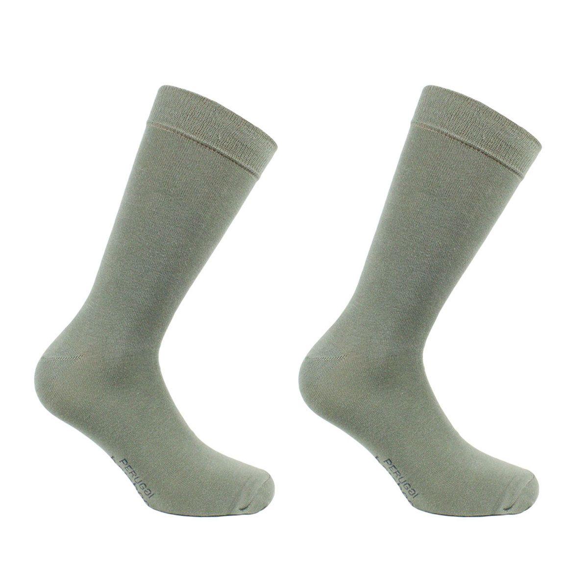 2 Pares Calcetín Bamboo Liso New Safari-0