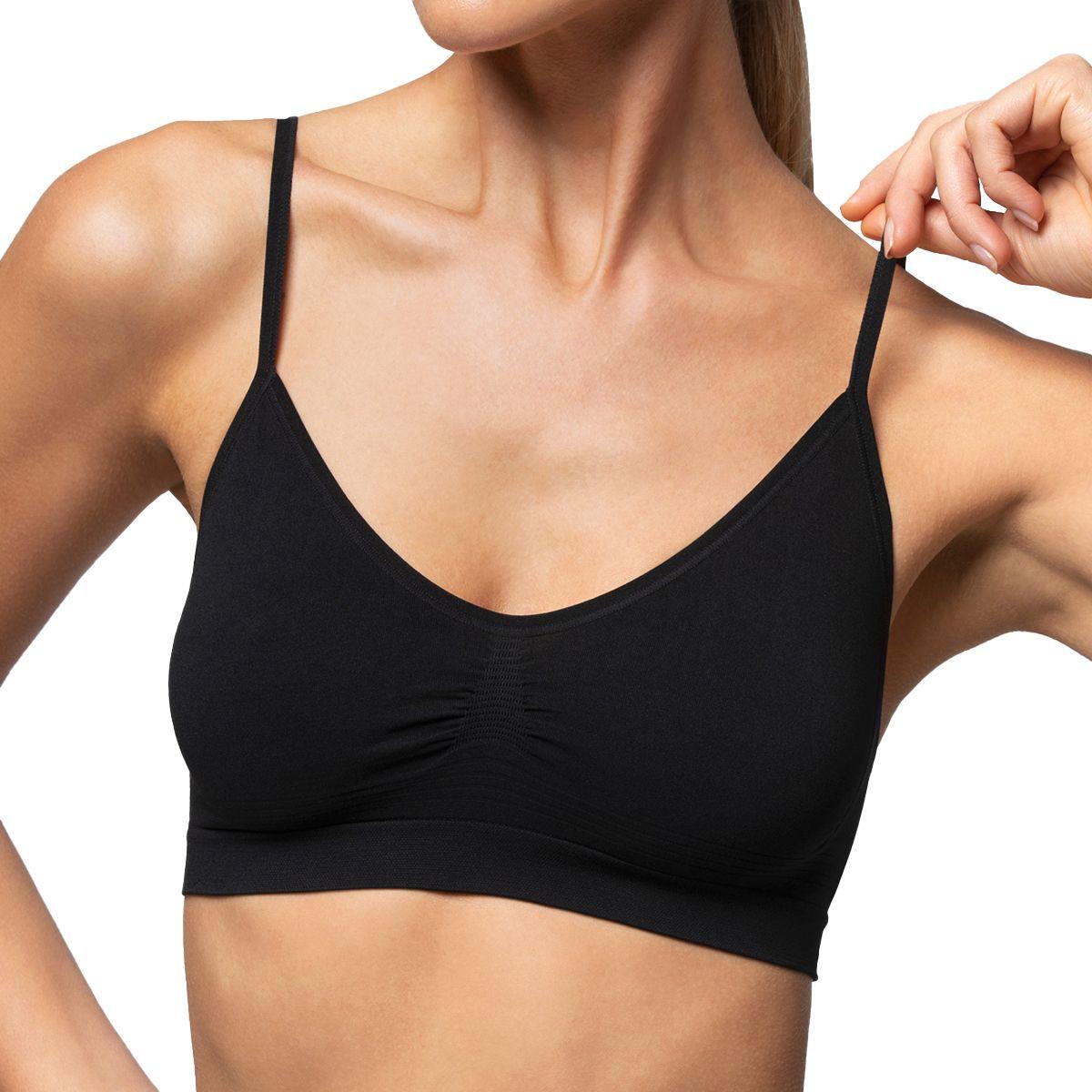 Brassiere Seamless Negro Pompea-0