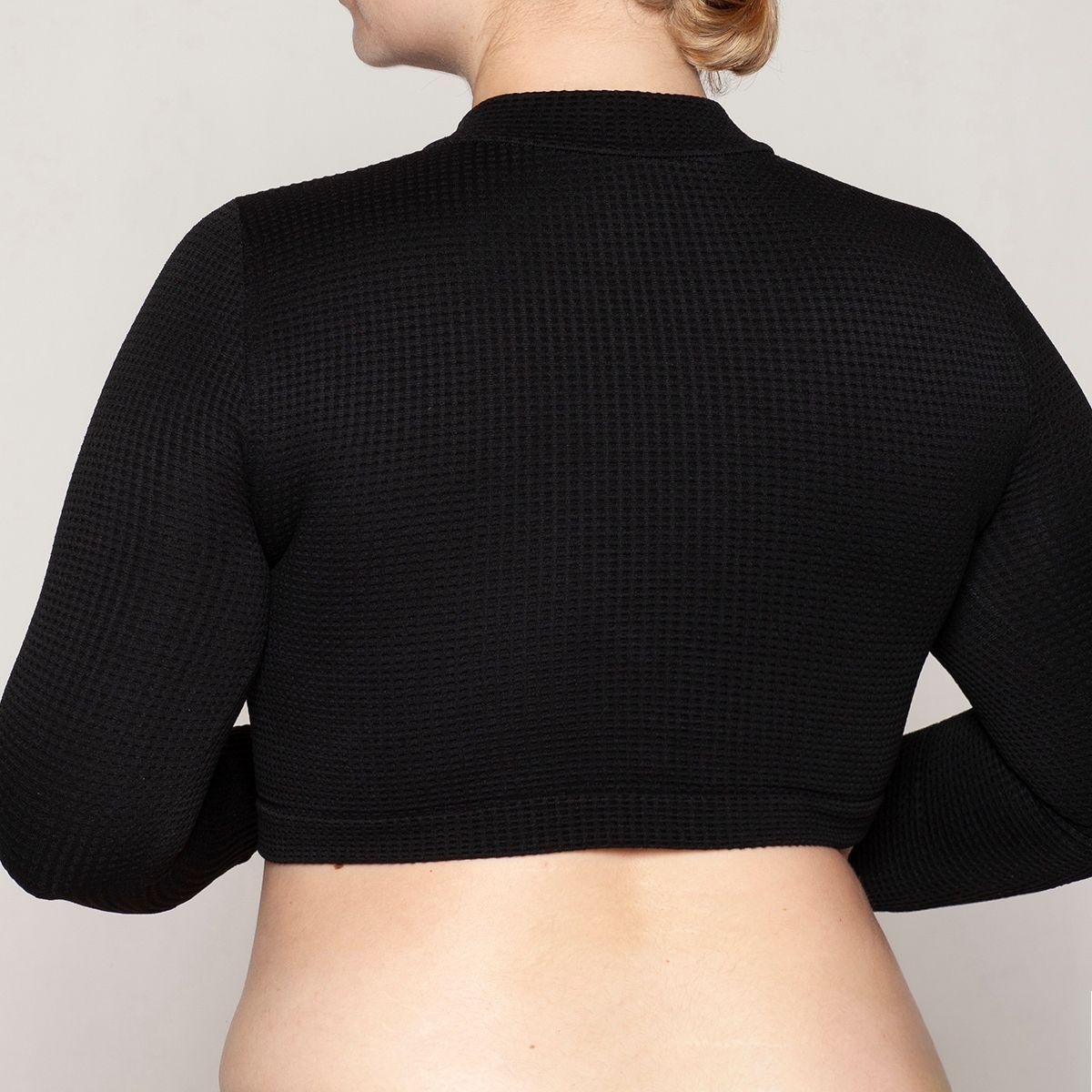 Crop Manga Larga Beatle Negro Lasst-5