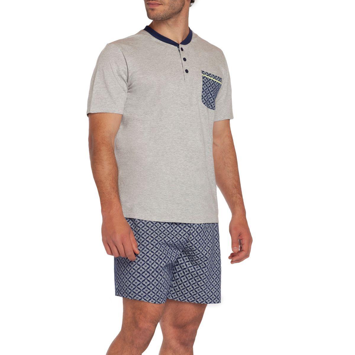 Pijama Algodón Agamennone Gris Melange-0