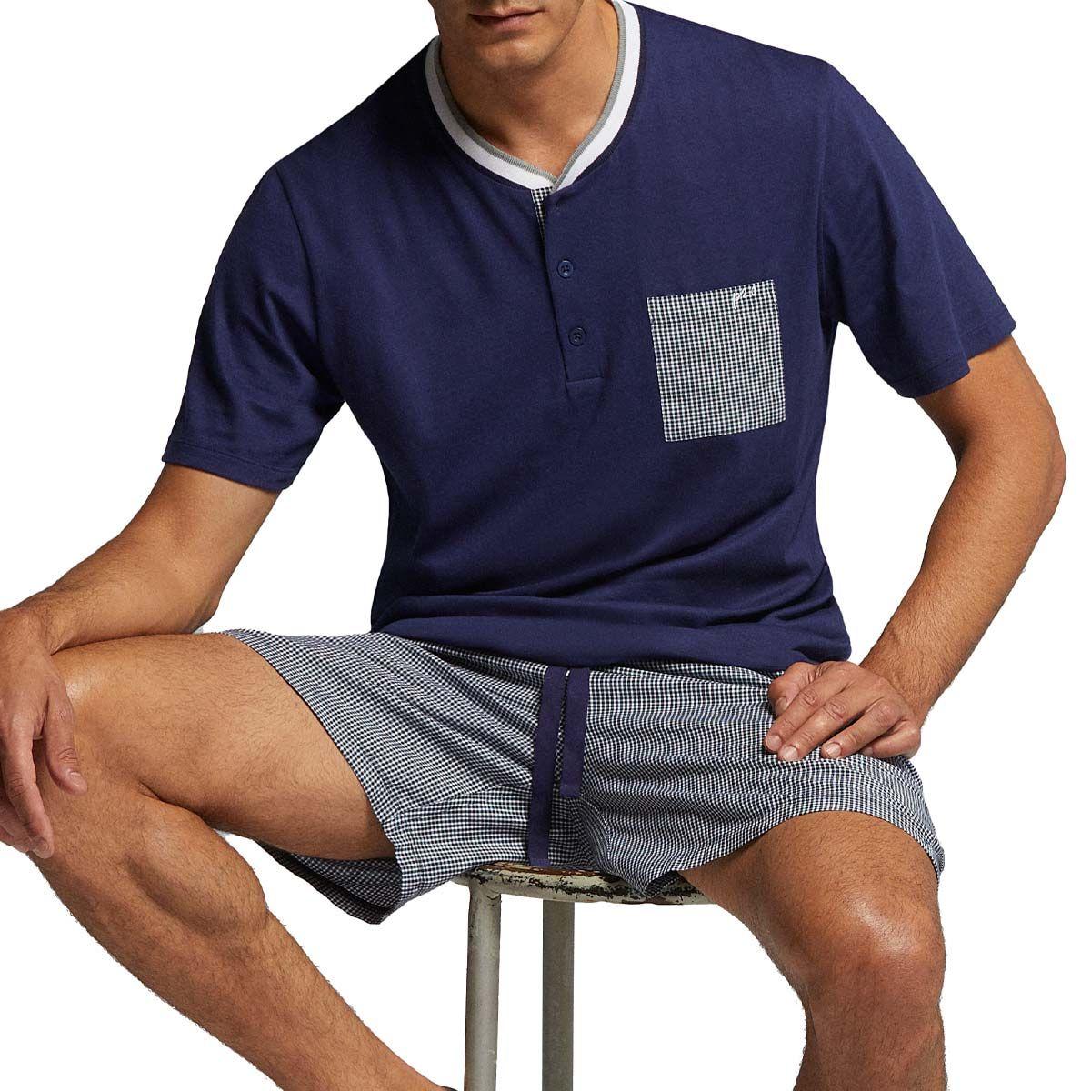 Pijama Algodón Zeus Azul marino-0