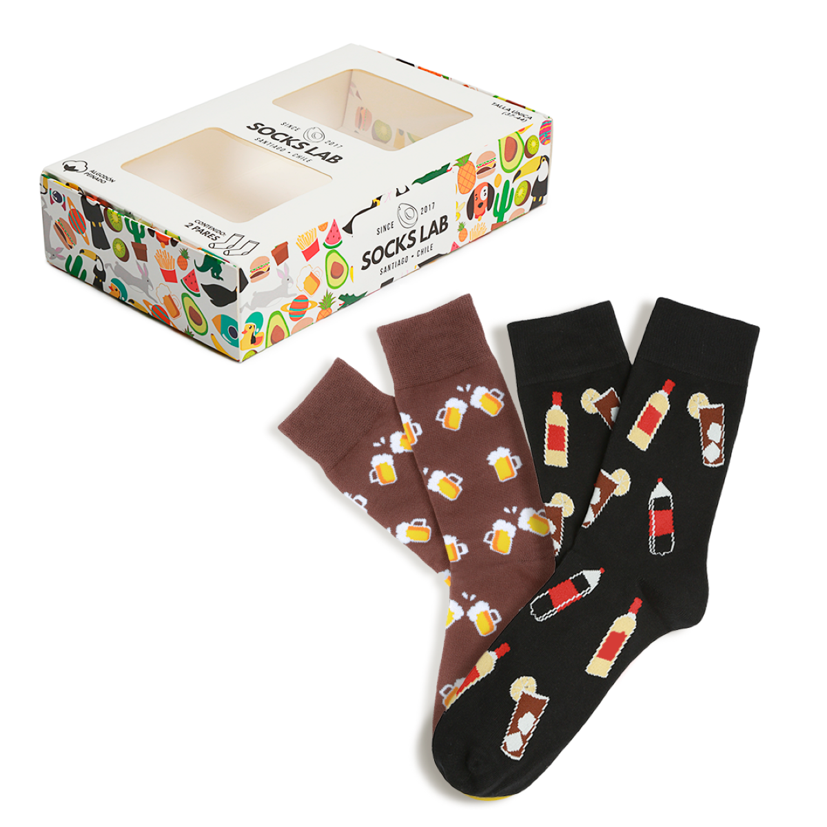 2 Pares Calcetín Algodón Peinado Happy Hour-0