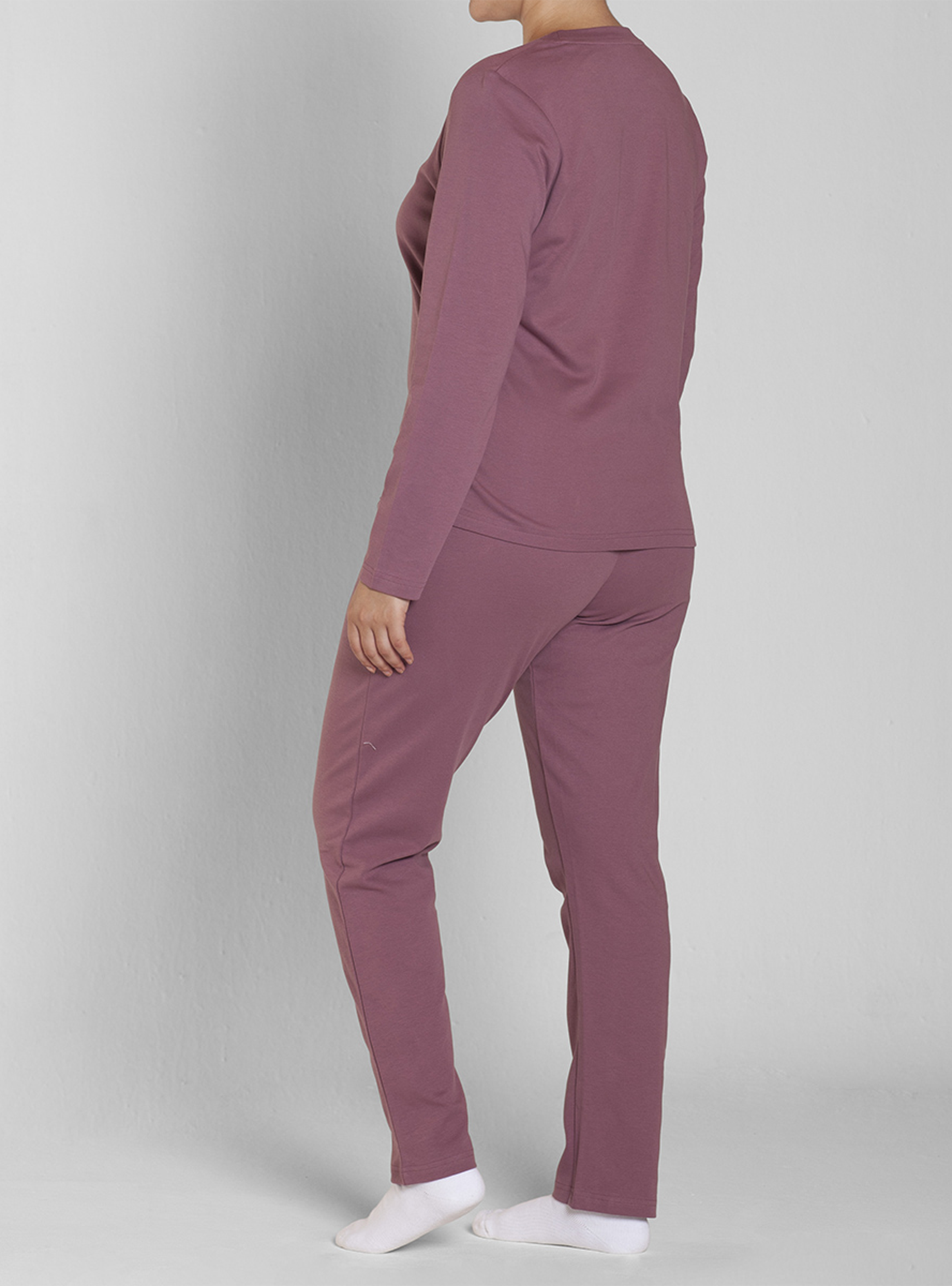 Pijama Algodón Estampado Pantalón Liso Mujer Monarch-4