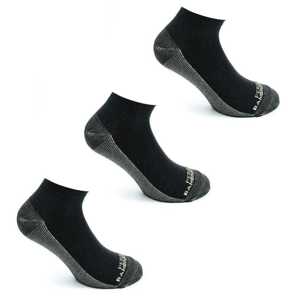 3 Pares Calcetin Cobre + Bamboo Corto Largo 0/4 Negro-0