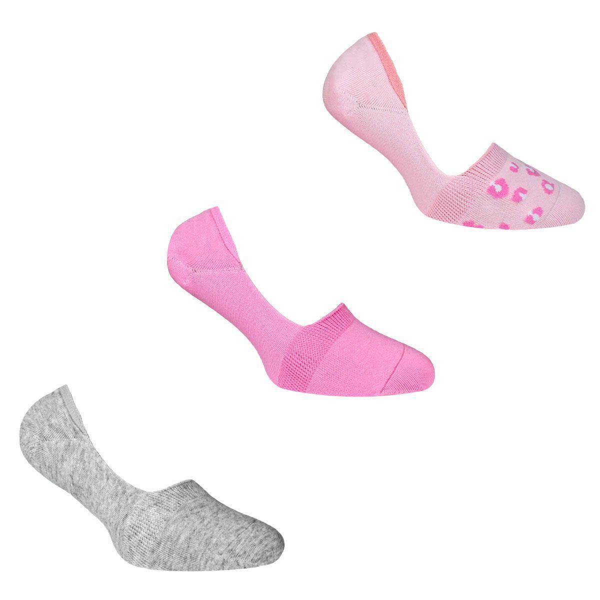 Calcetin Invisible Lineas Rosado Monarch-0