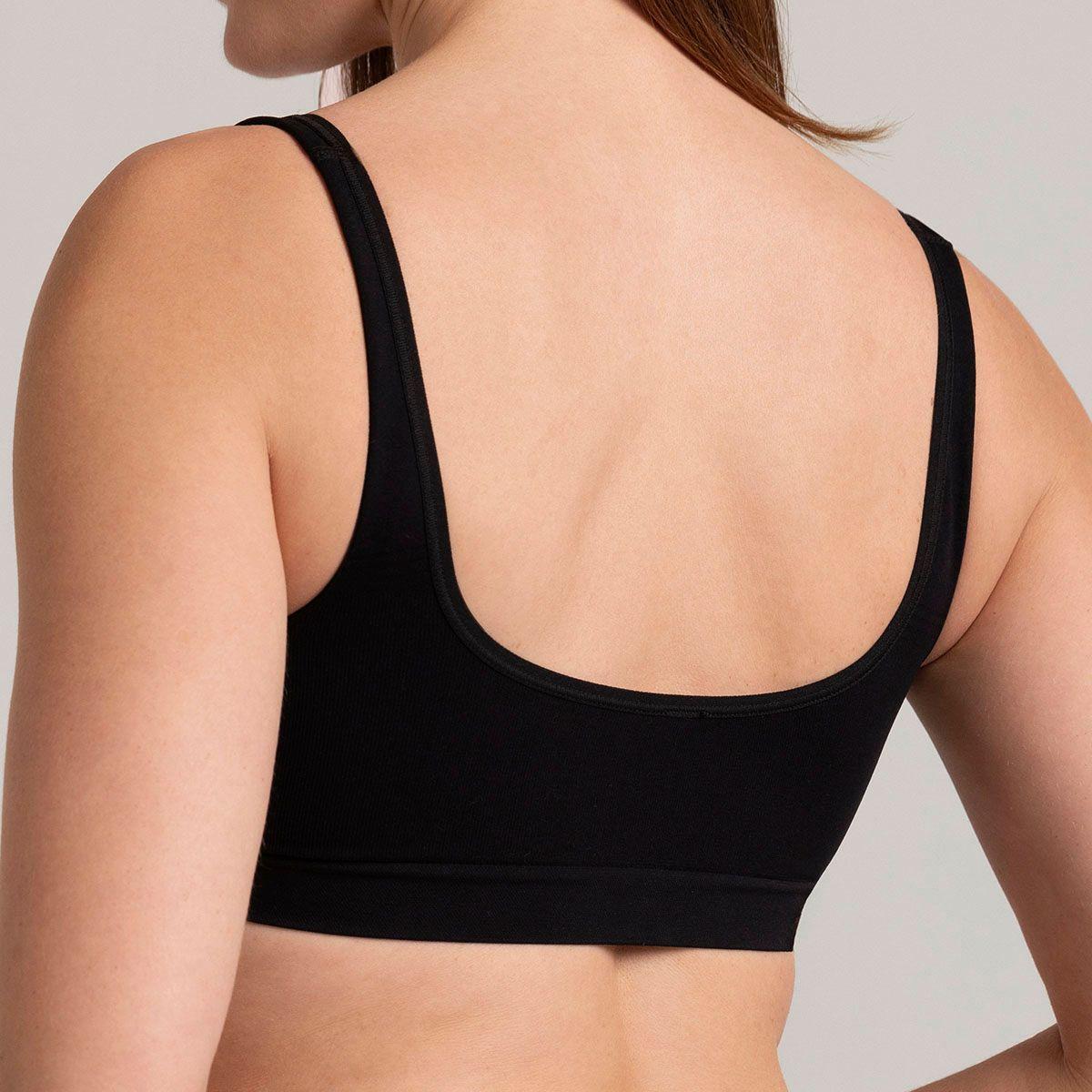 Pack Sostén Basic Ancho Seamless Negro Monarch-3